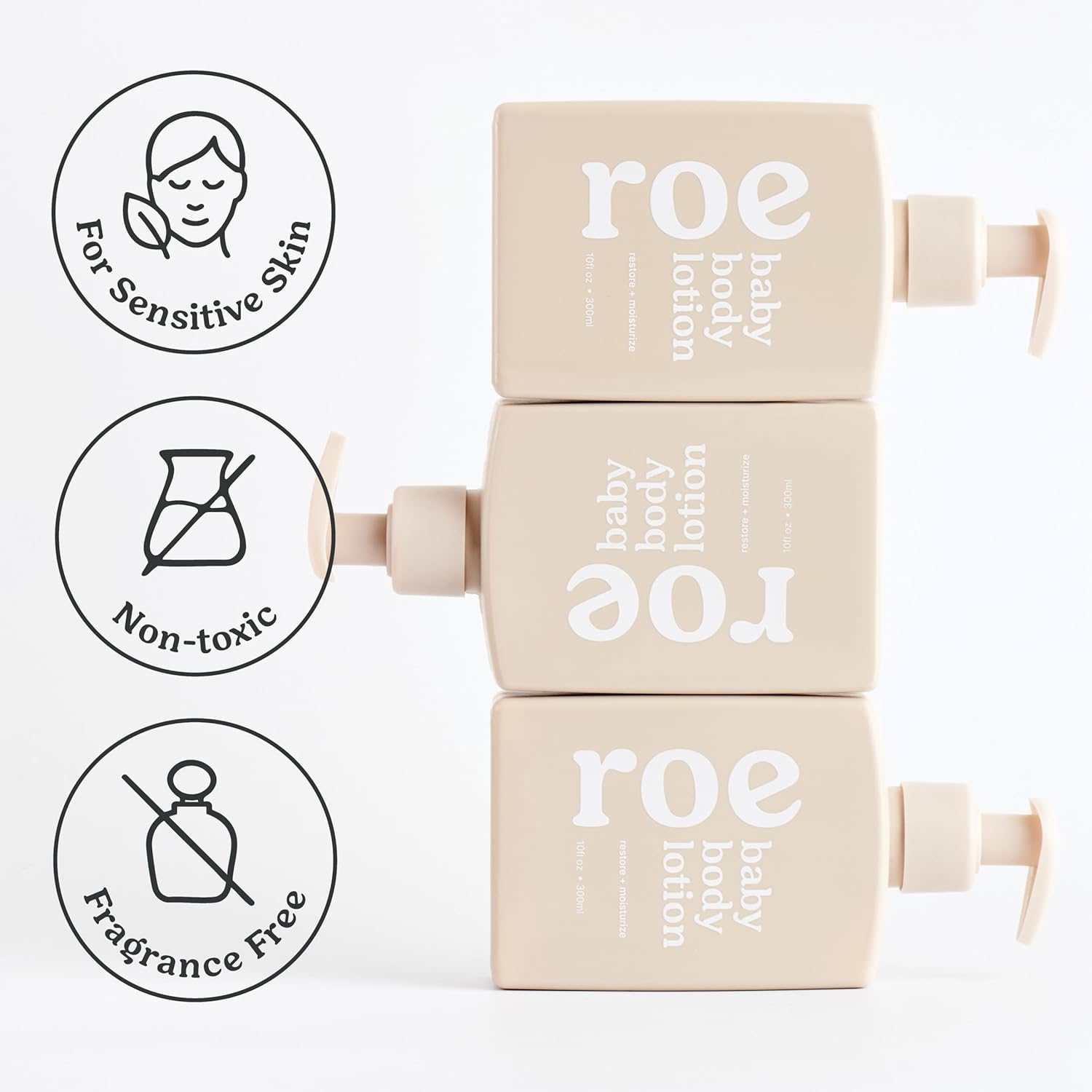 Roe Wellness- Baby Lotion Moisturizer Fragrance-Free | Great For Sensitive Skin Lightweight Moisturizing Lotion | For Babies, Infants, Kids and More Halalzen