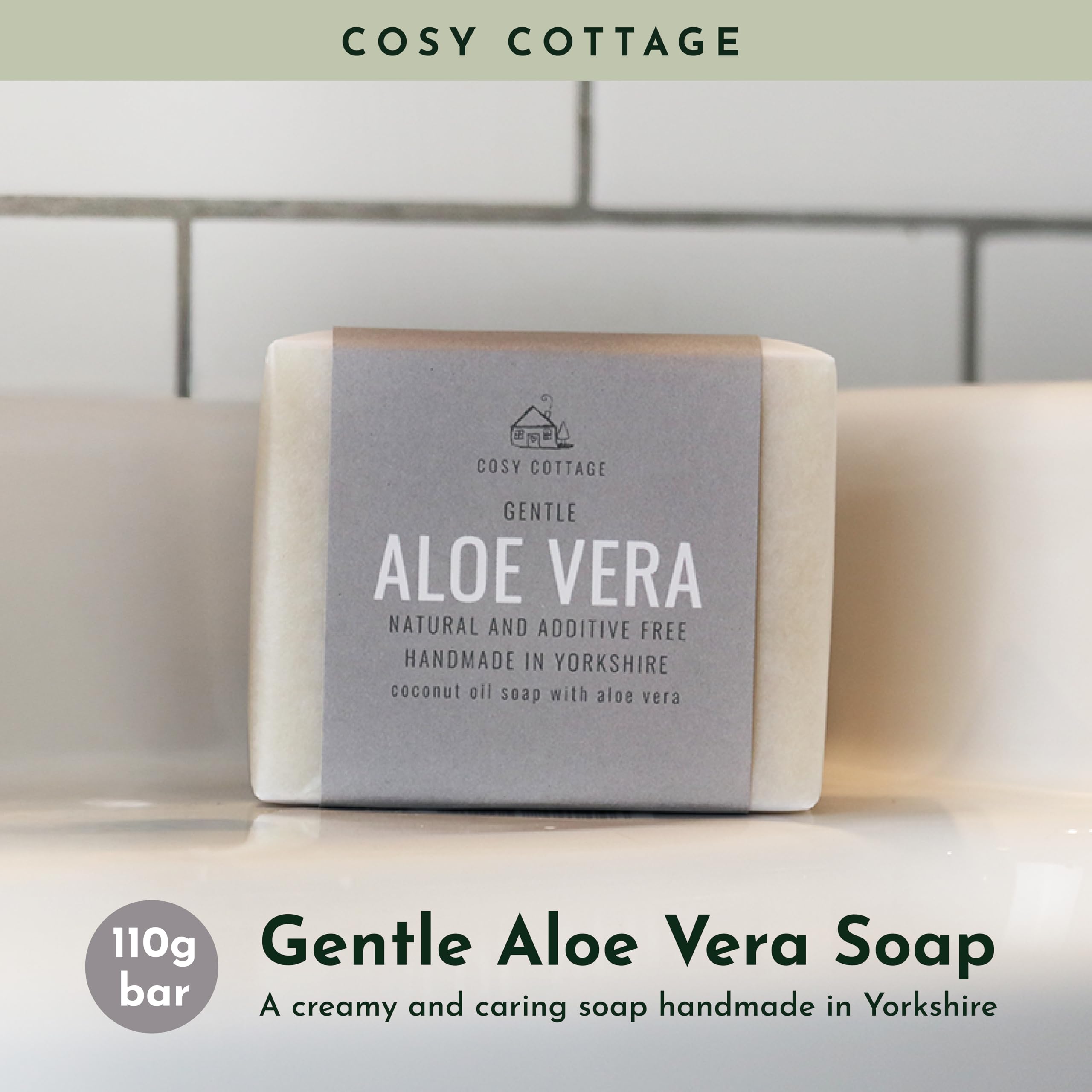 Cosy Cottage Therapeutic Hempseed & Patchouli Oil Soap Bar – 110g | Handmade, Natural & Moisturising Cleanser | Plastic Free, Palm Oil Free, SLS Free | Shower & Bath Soap | Gift for Women Halalzen