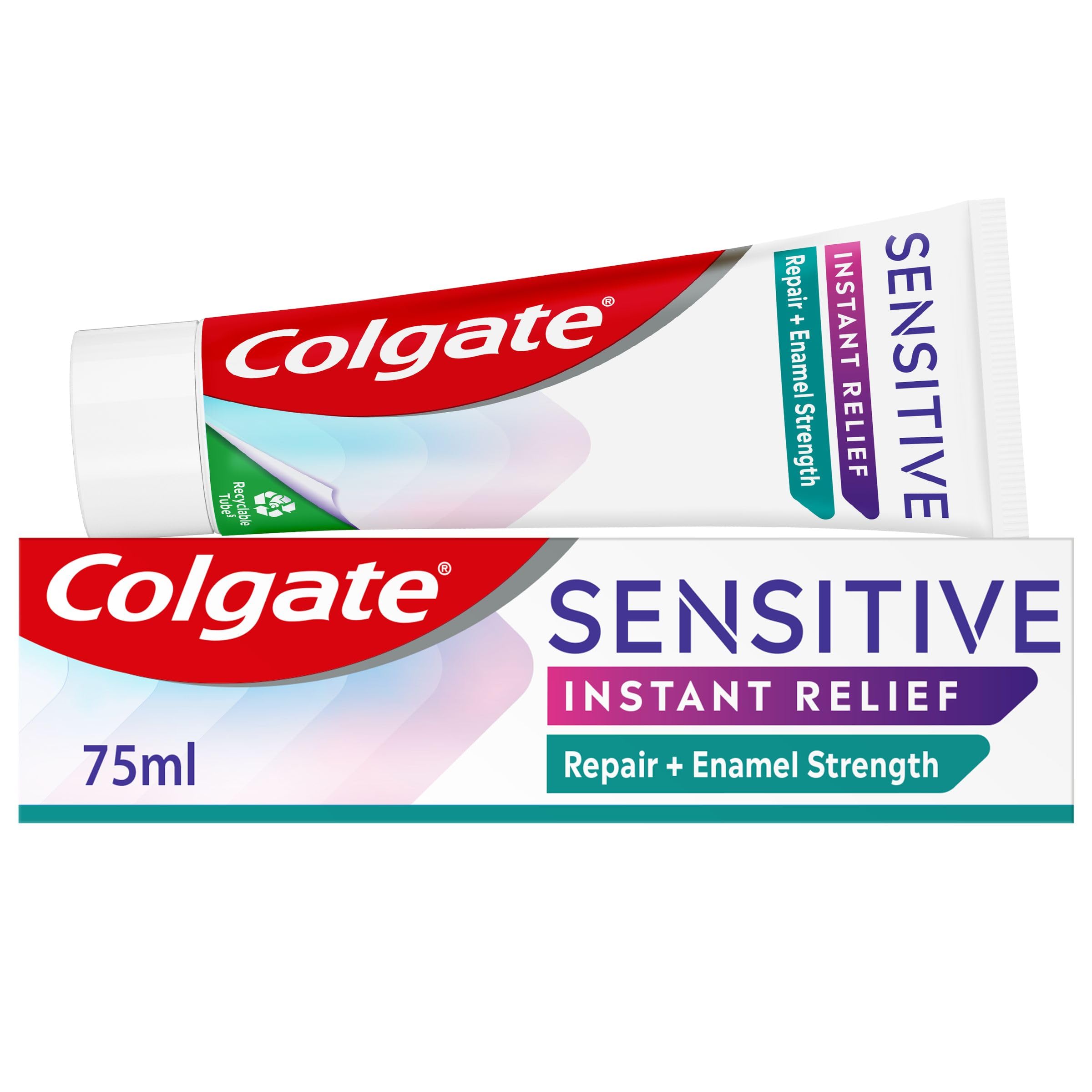 Colgate Sensitive Repair & Prevent + Gentle Whitening Toothpaste 75ml, Toothpaste for Sensitive Teeth, Acts in 1 Minute, Seals and Repairs Sensitive Areas of Teeth, Prevents Pain Coming Back