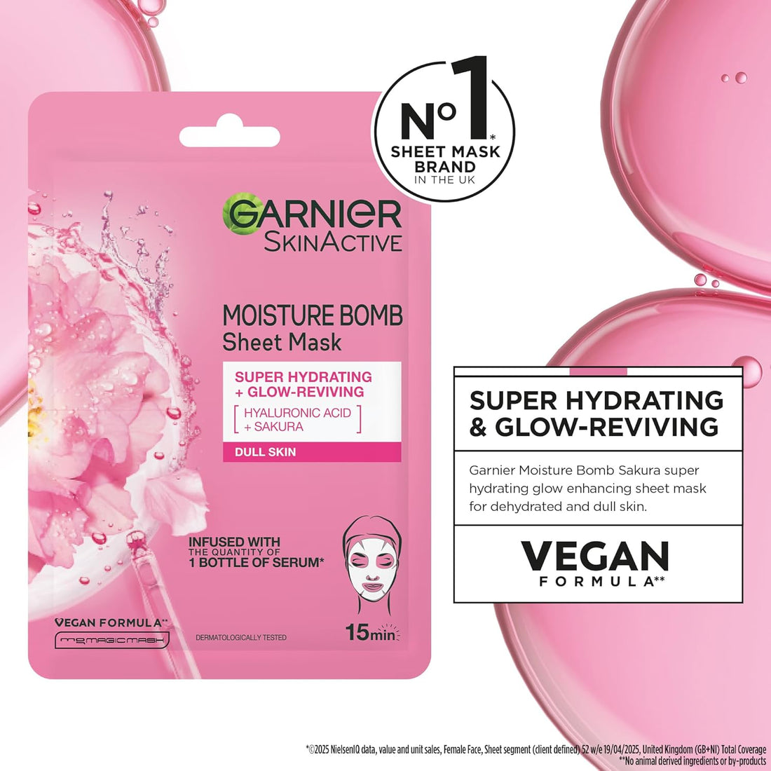 Garnier Mask Icons Discovery Collection - Face & Eye Sheet Masks Set for Dehydrated, Dull and Tired Skin, includes Vitamin C*, Hyaluronic Acid, Niacinamide - Pack of 5 sheet Masks