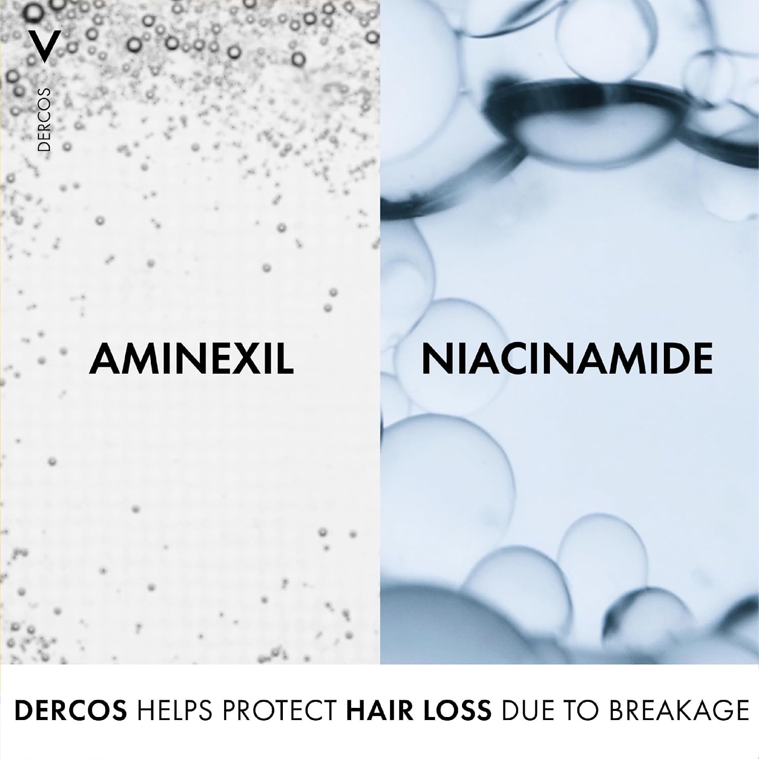 Vichy Dercos Energy+ Anti-Hair Loss Stimulating Shampoo With Aminexil & Niacinamide, For Thinning Hair & Weak Hair Prone to Breakage, Sensitive Scalps, 400ml