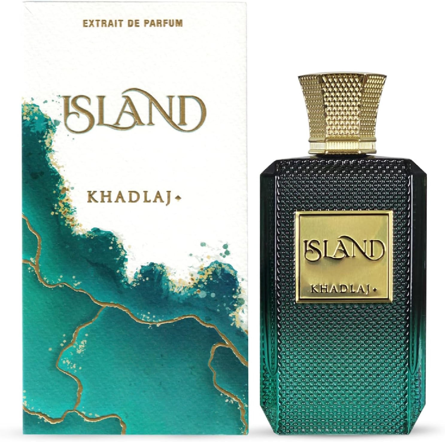 Khadlaj Island Extrait de Parfum Spray 100ml – Unisex Tropical Fragrance with Bergamot Coconut Pineapple Amber Notes Perfect scent for Men and Women