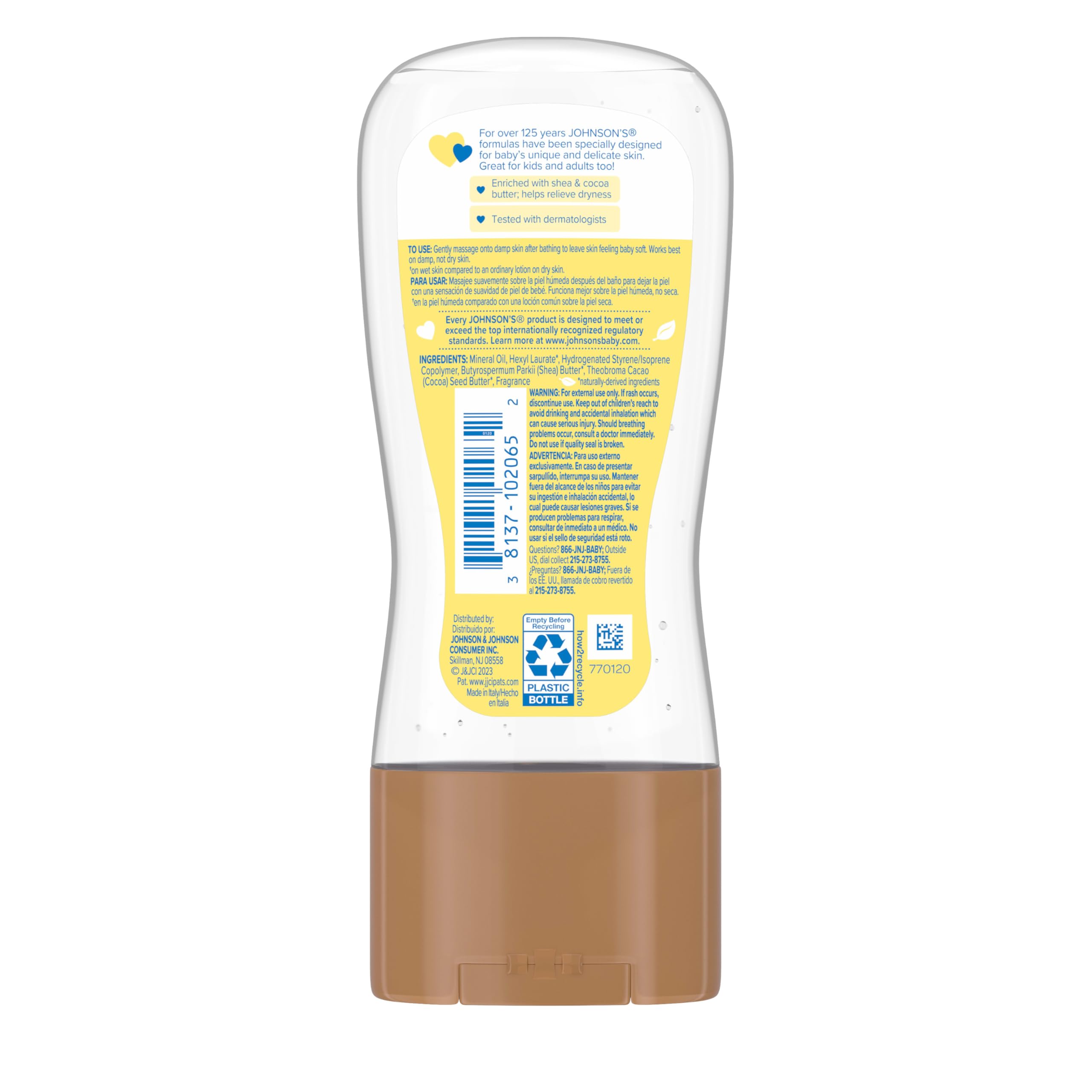 Johnson's Baby Oil, Mineral Oil Enriched with Shea & Cocoa Butter to Prevent Moisture Loss, Hypoallergenic, 20 fl. oz Halalzen