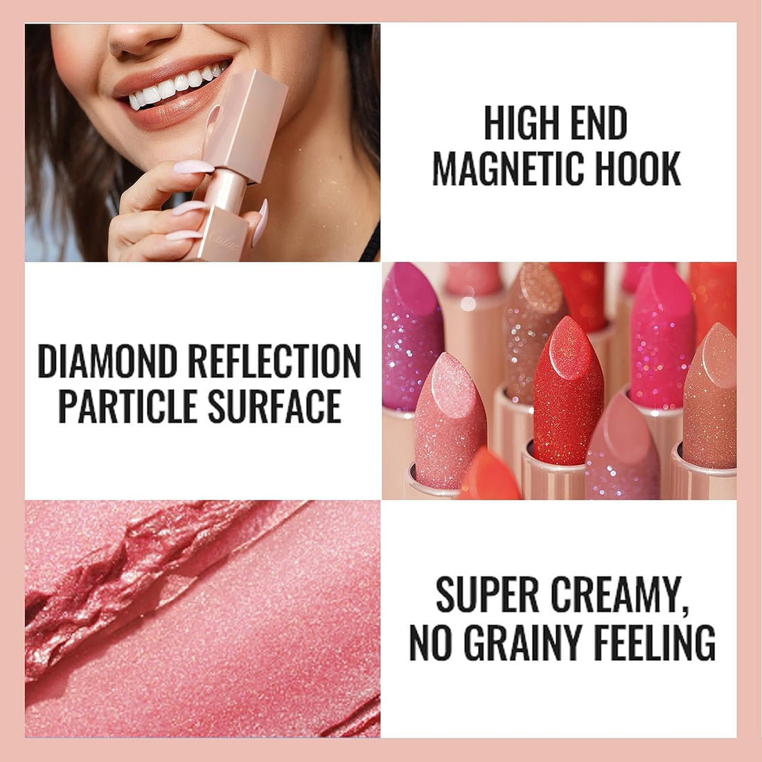 Oulac Metallic Diamond Shine Liquid Lip Gloss - Glitter Glossy for Lip & Eye, Long Lasting 24H + & Waterproof, Lightweight Lip Stain, 3D Metallic Finish, No Transfer, Vegan, 4.5ml,MD05 Loose Control Halalzen