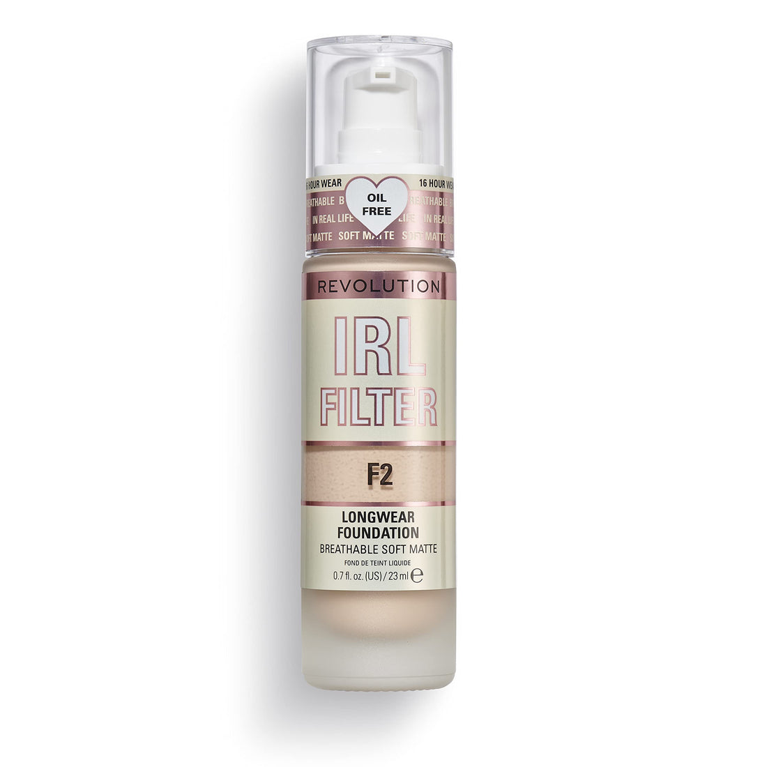 Makeup Revolution IRL Filter, Longwear Foundation, Medium to Full Coverage, Matte Finish, 16 Hour Wear, F5, Fair To Light Skin Tones, 23ml Halalzen
