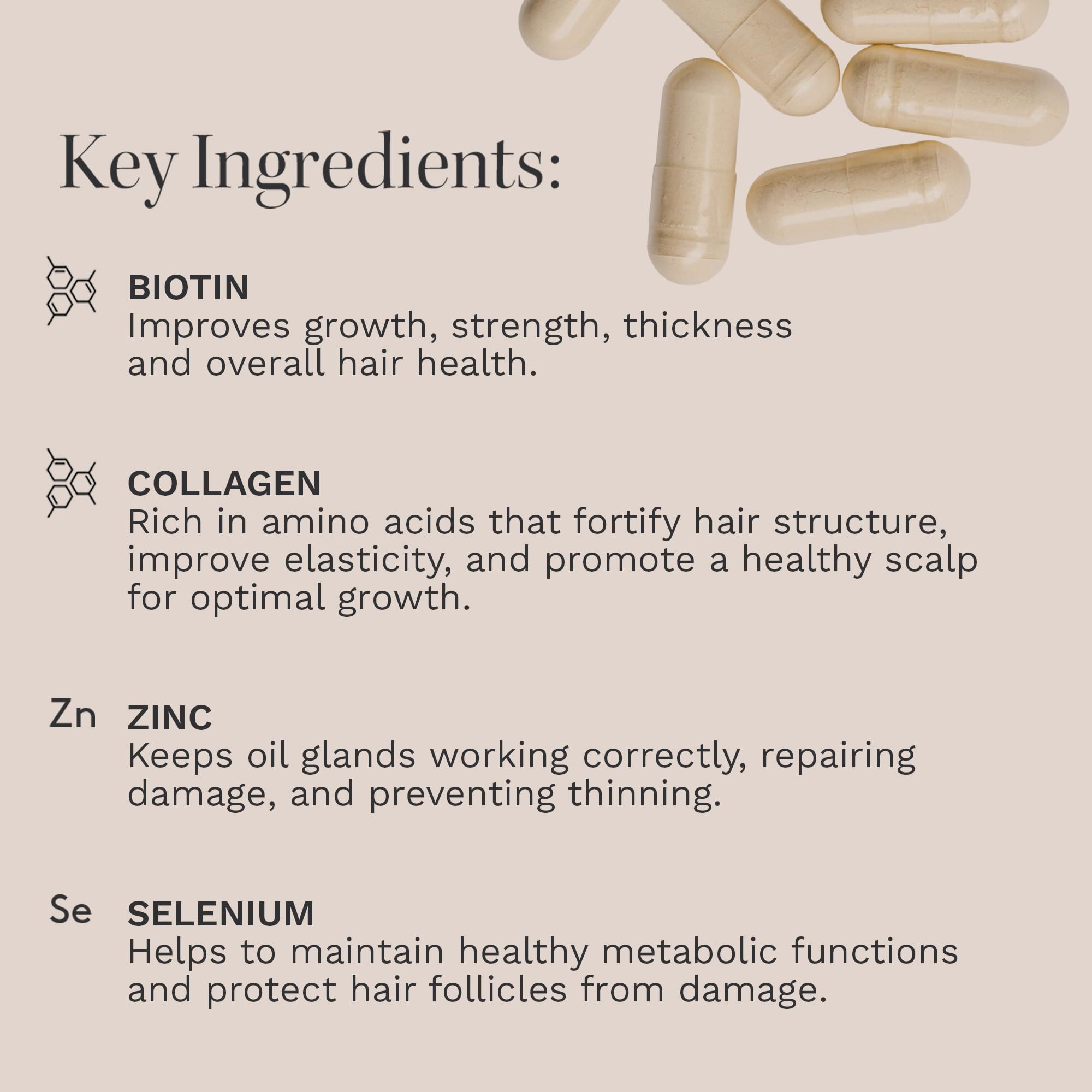HAIR BURST Biotin Hair Growth Vitamins with Added Selenium & Zinc - Multi-Vitamin Benefits, Enhanced with 23 Vitamins & Minerals to Support Overall Health - 30 Day Supply