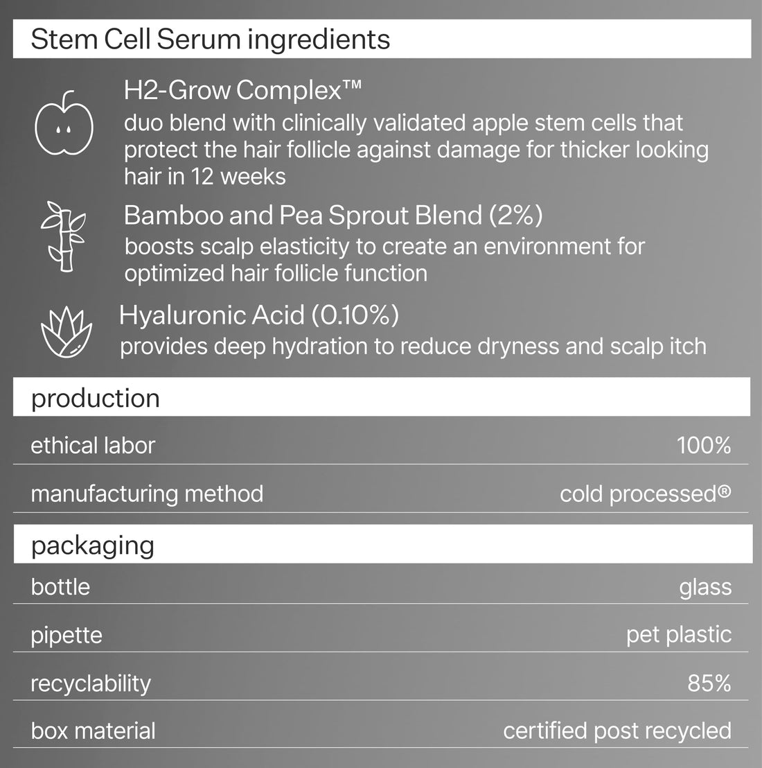 Act+ Acre Cold Processed Stem Cell Scalp Serum | For Thicker, Fuller Looking Hair | Apple Stem Cells, Bamboo Extract, Aloe Vera | Strengthen, Hydrate, Reduce Shedding | Vegan, Color Safe | 2.2 Fl Oz