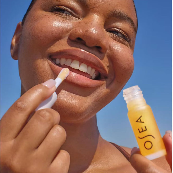 OSEA Hyaluronic Lip Oil Booster – Clean Beauty Lip Oil for Plump, Glossy, Hydrated Lips – Nourishing Seaweed & Meadowfoam Oil – Vegan, Non-Sticky, High-Shine Finish | Hydrates, Plumps, Smooths Halalzen