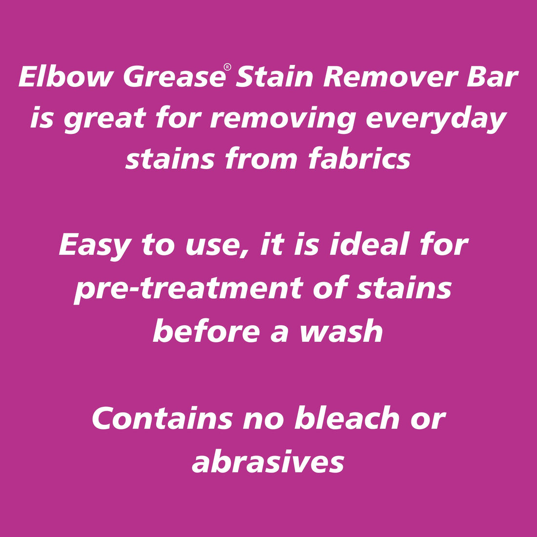 Elbow Grease Stubborn Stain Remover Bar - Removes Stubborn Stains From Laundry | No Bleach (100g Bar) Halalzen