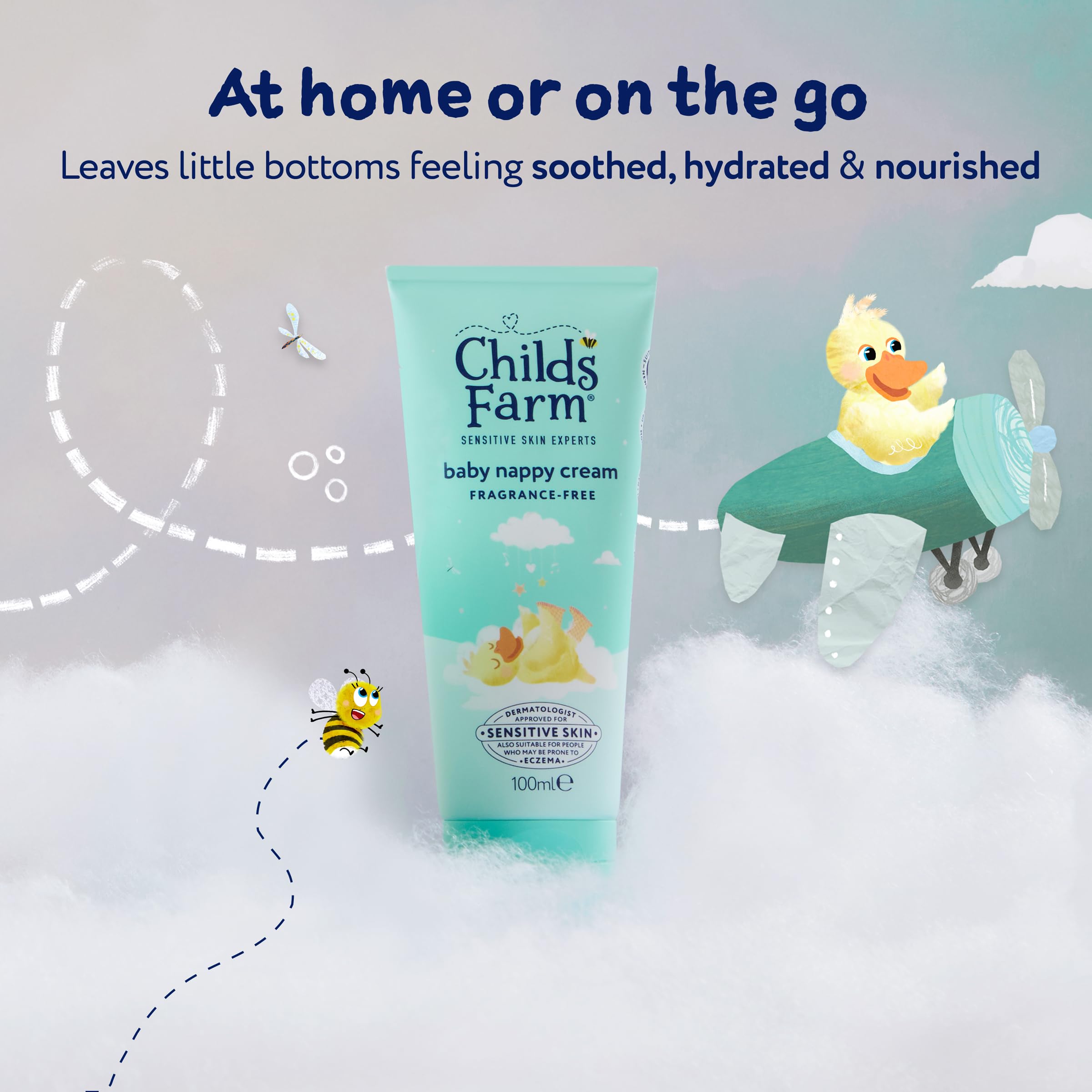 Childs Farm Baby Nappy Cream, Fragrance Free | Soothing, Moisturising & Hydrating | Suitable for Newborns with Dry, Sensitive & Eczema-prone Skin, 100ml Halalzen
