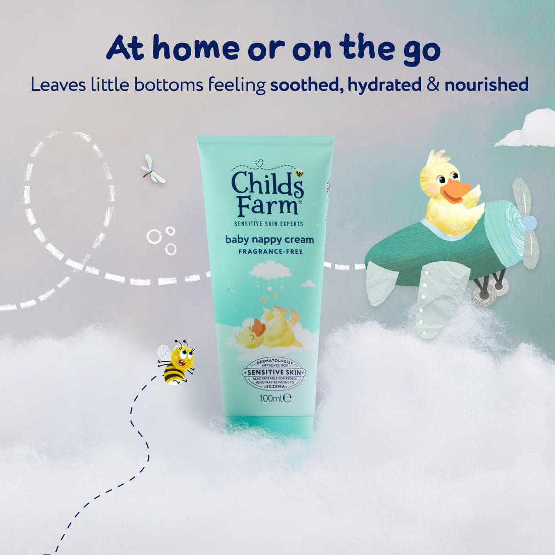 Childs Farm Baby Nappy Cream, Fragrance Free | Soothing, Moisturising & Hydrating | Suitable for Newborns with Dry, Sensitive & Eczema-prone Skin, 100ml Halalzen