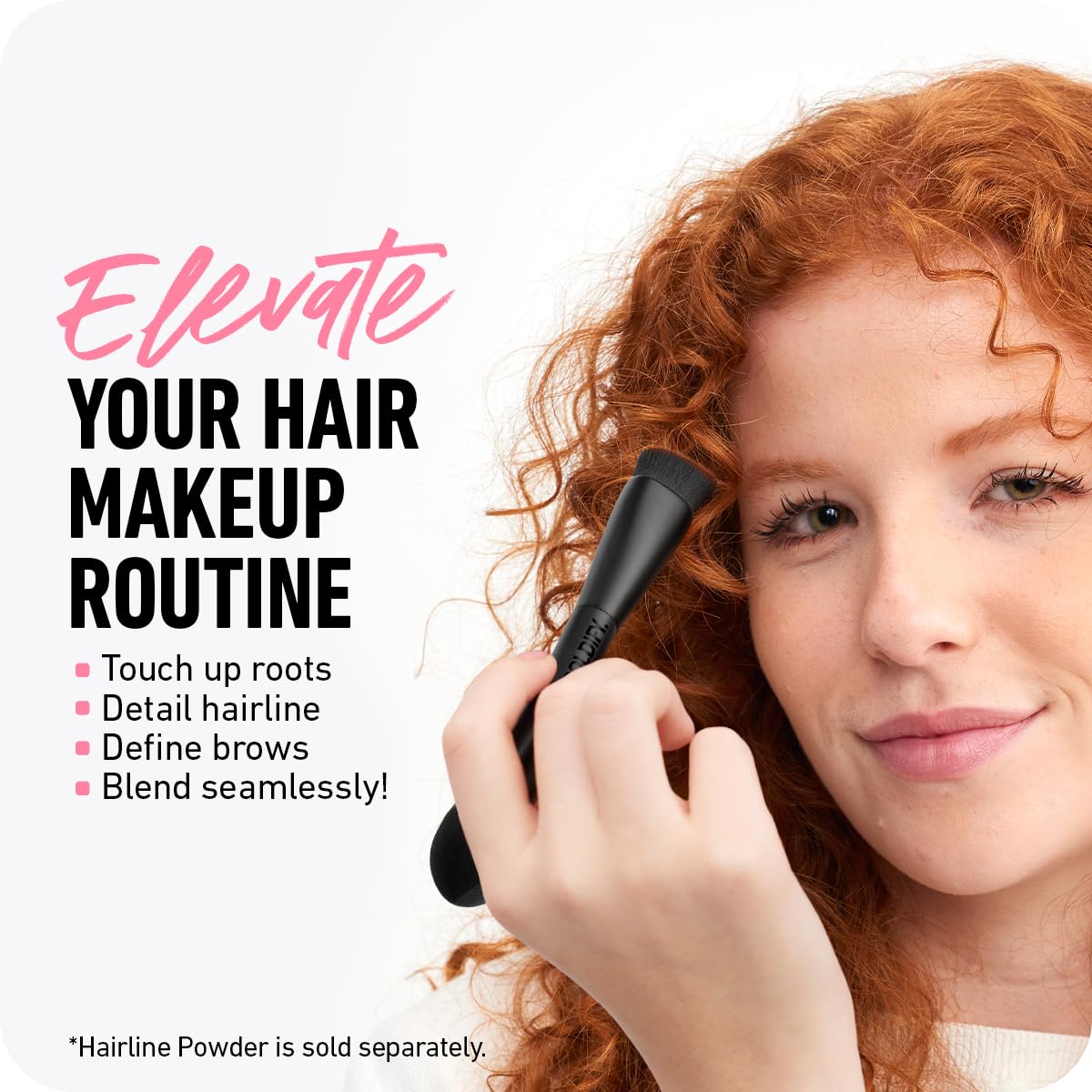 BOLDIFY Four Ended Hairline Powder Brush - Precision Hair Makeup Brush Set with Sponge Tip for Seamless Blending - Ideal as a Hair Concealer/Contour, Root Touch Up Halalzen