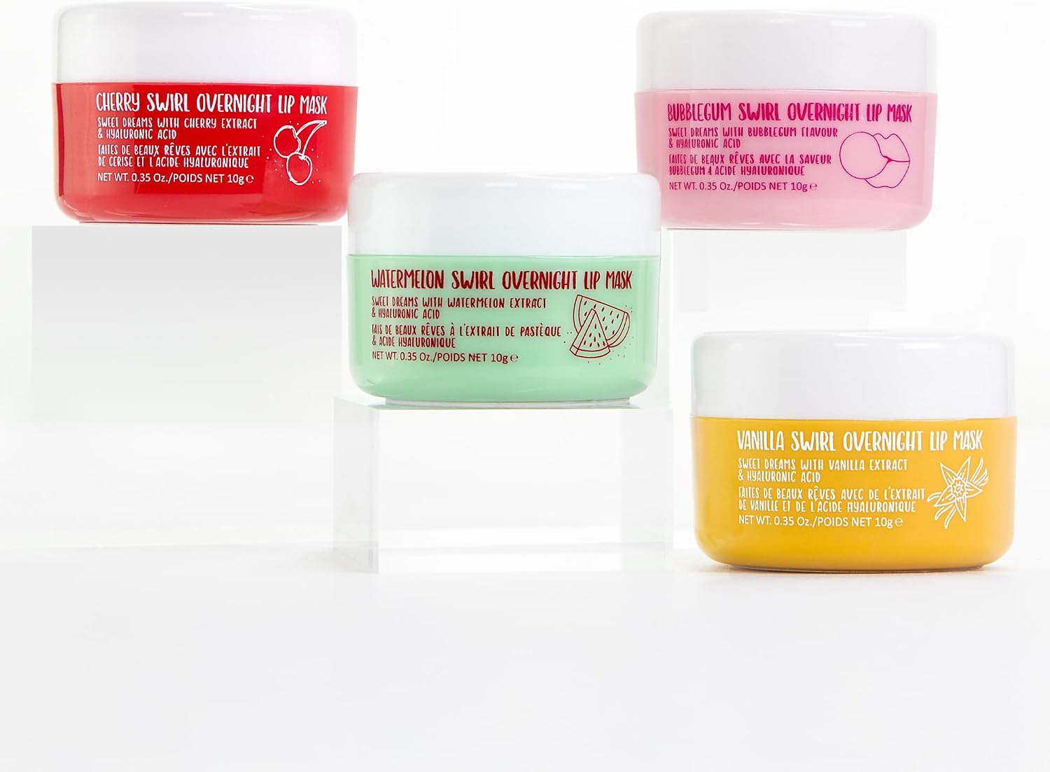 W7 Sweet Dreams Swirly Overnight Lip Mask - Cherry, Watermelon, Bubblegum & Vanilla - Lip Treatments Halalzen