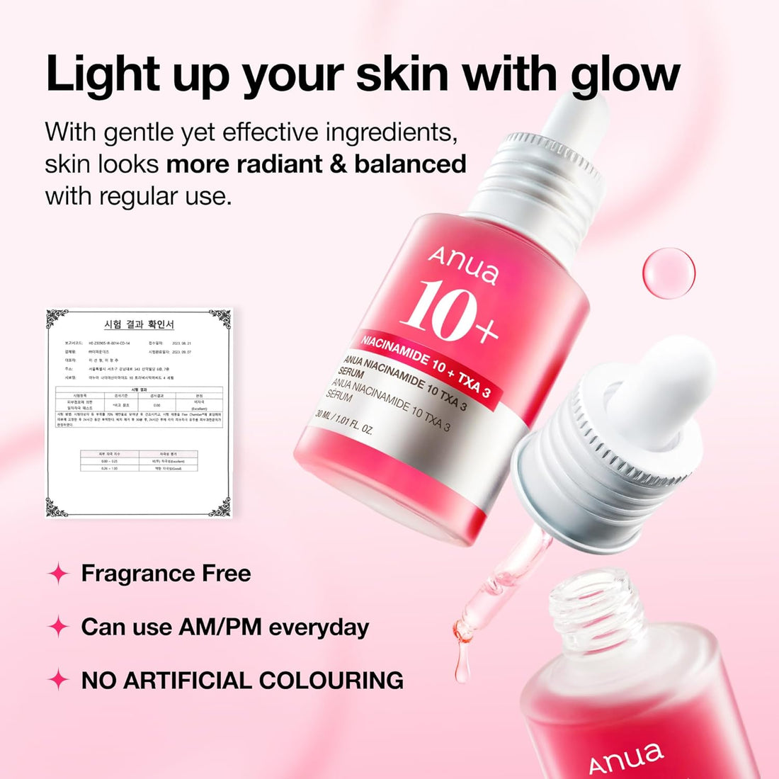 Anua Niacinamide 10 + TXA 4 Serum, Dark Spot Care, Hyaluronic Acid, Tranexamic Acid, Lightweight & Hydrating All-in-One Daily Facial Serum for Glass Skin, Korean Skincare, 1.01 fl.oz Halalzen
