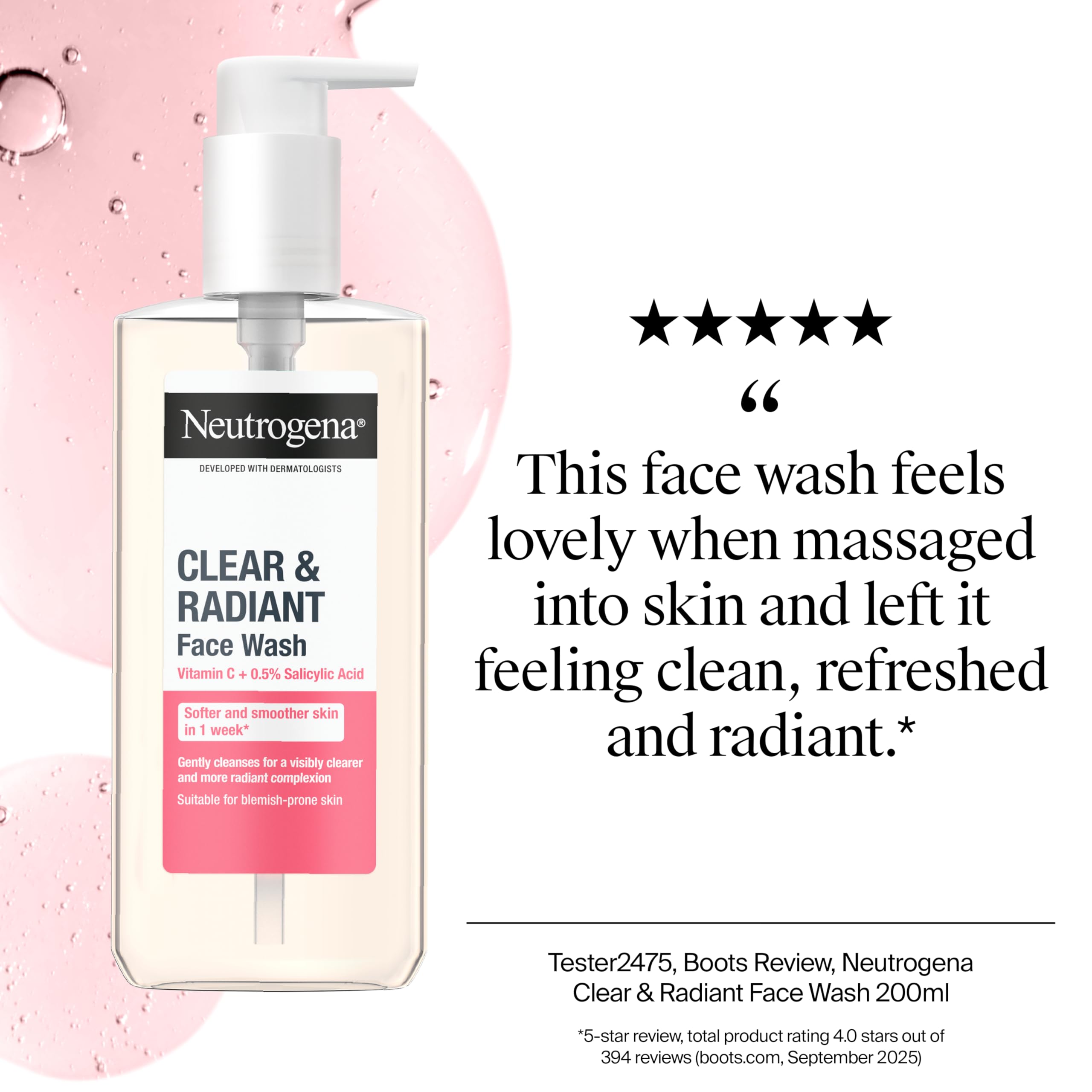 Neutrogena Visibly Clear Pink Grapefruit Facial Wash200ml