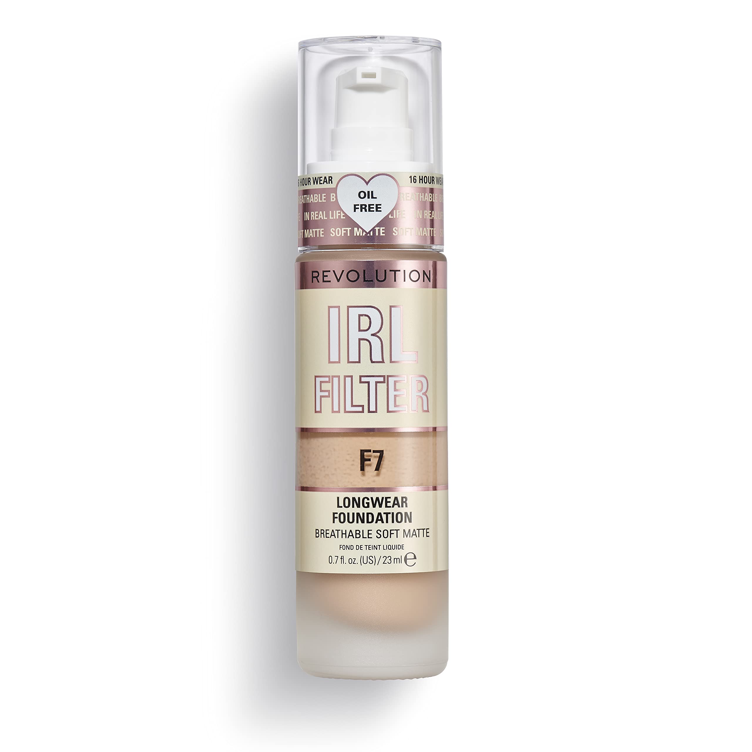 Makeup Revolution IRL Filter, Longwear Foundation, Medium to Full Coverage, Matte Finish, 16 Hour Wear, F5, Fair To Light Skin Tones, 23ml Halalzen