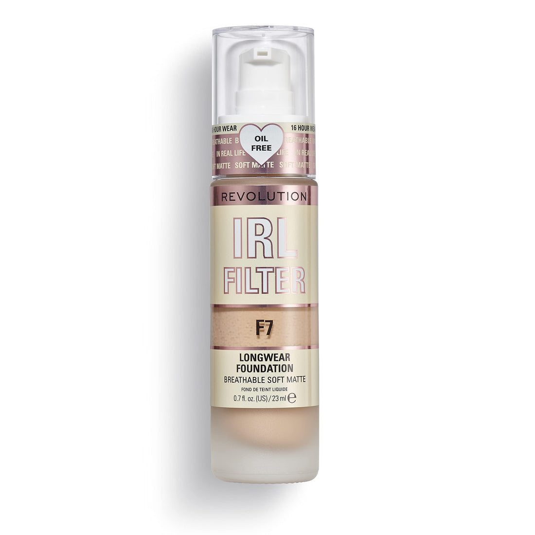 Makeup Revolution IRL Filter, Longwear Foundation, Medium to Full Coverage, Matte Finish, 16 Hour Wear, F5, Fair To Light Skin Tones, 23ml Halalzen