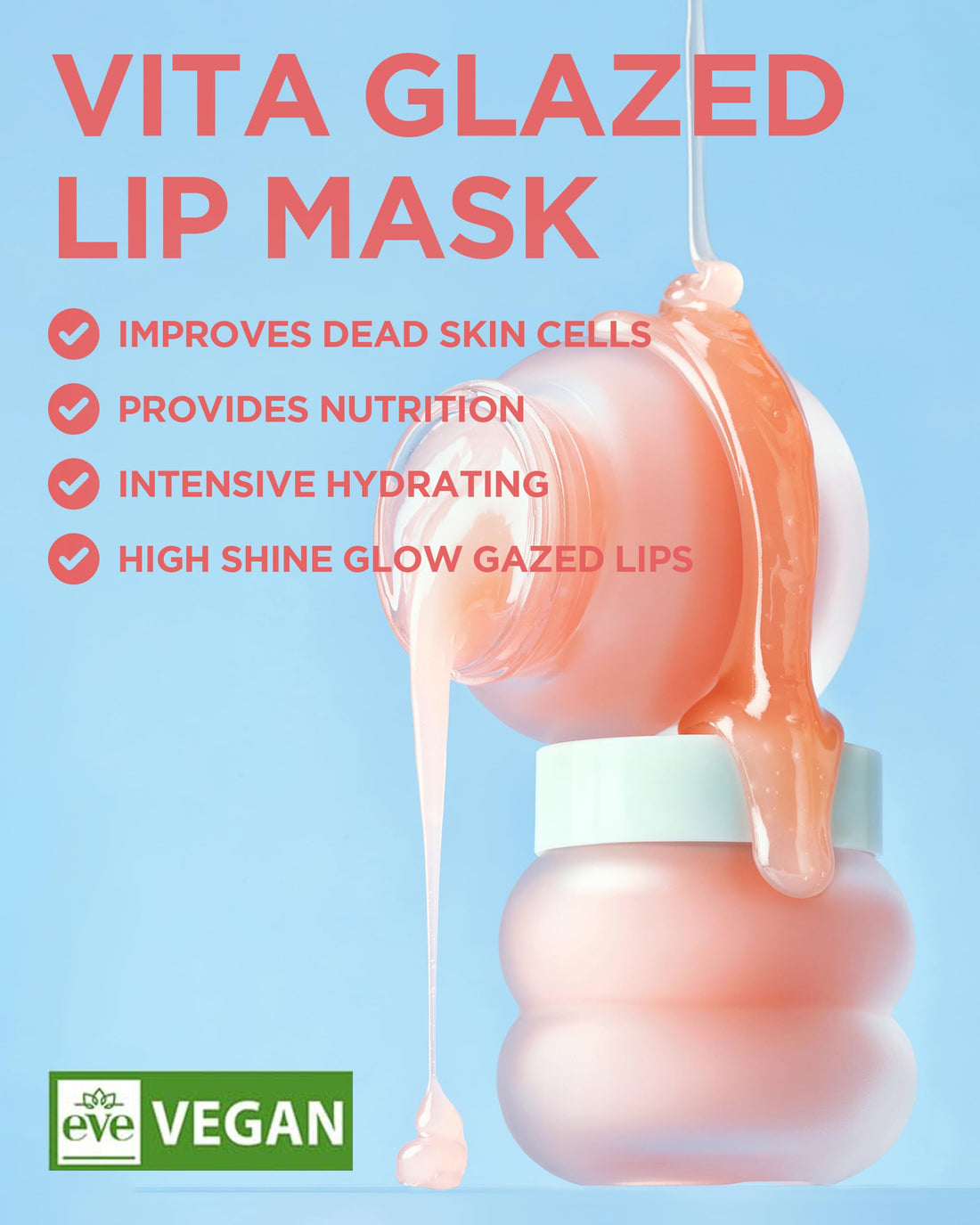TOCOBO Vita Glazed Lip Mask – Vegan Overnight Lip Sleeping Mask for Dry, Chapped Lips | PHA (Lactobionic Acid) Gentle Exfoliation | Non-Sticky Glazed Balm, Korean Skincare, 0.68 oz Halalzen