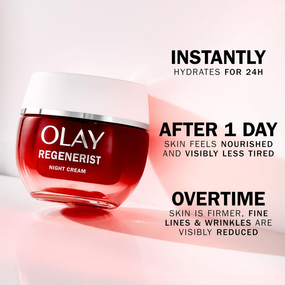 Olay Regenerist Night Cream - Anti-Wrinkle Face Cream and Skincare Face Moisturiser with Niacinamide and Peptides, Active Firming Formula that Firms, Restores, and Hydrates, Fragrance-Free, 50ml