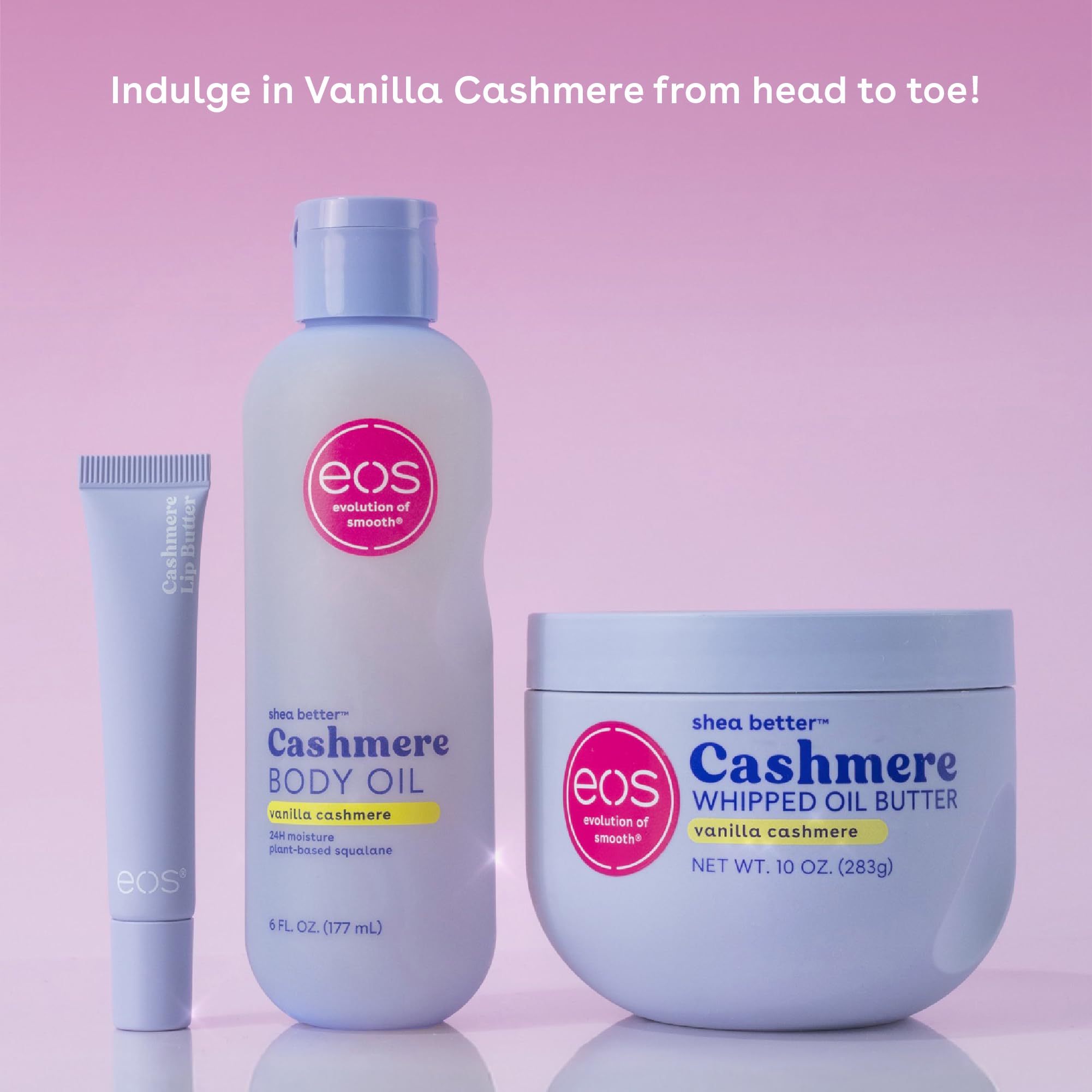 eos Cashmere Lip Butter – Vanilla Cashmere, Smoothing Lip Mask & Moisturizer with Plumping Peptides & Shea Butter, 0.35 fl oz Halalzen