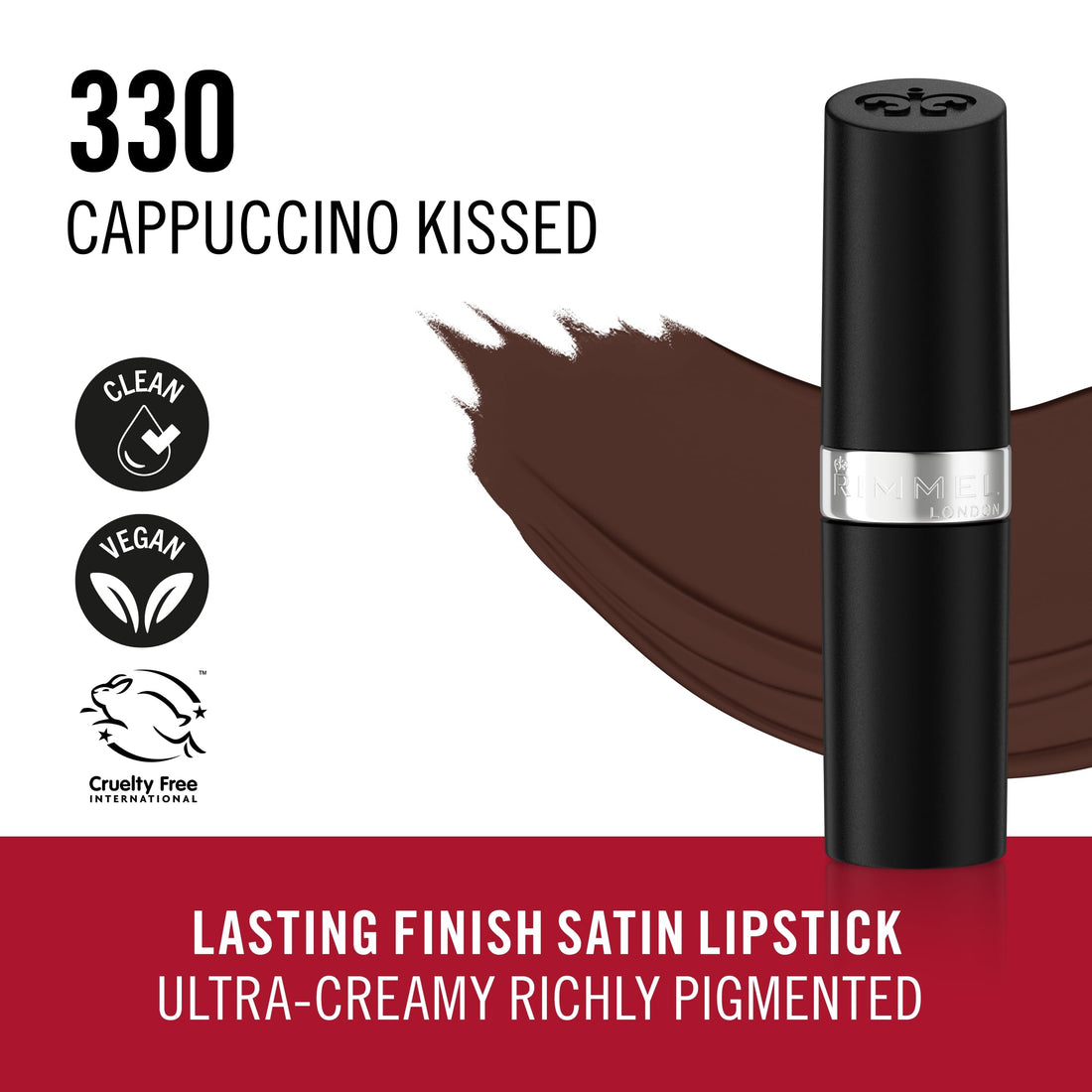 Rimmel Lasting Finish Lipstick 206 Pink-Key-Promise, Creamy Satin Finish, Long Lasting 8 HR Wear, Comfortable Formula, Rich Pigment Halalzen