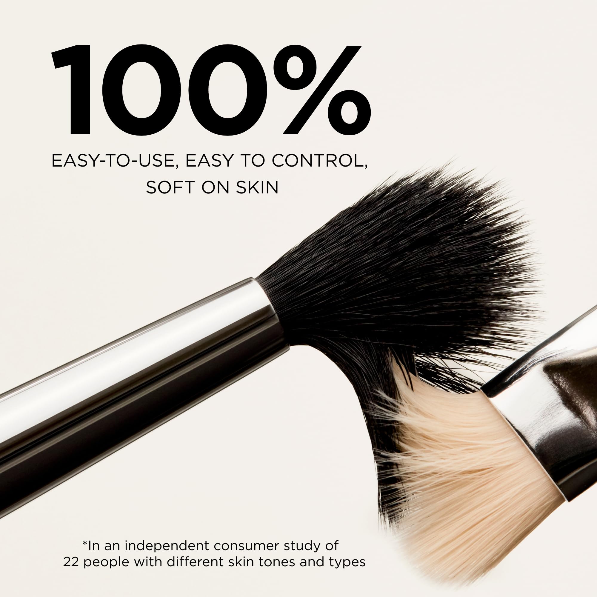 Haleys Beauty Kabuki Foundation Brush For Applying Powder, Foundation, Bronzer, Blush, and Mineral Make up, Soft Bristles, Seamless Blending, Makeup Brushes Essential, Vegan & Cruelty Free