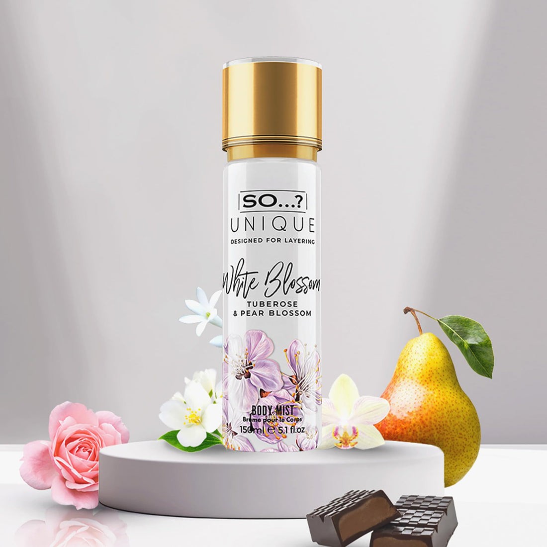 So…? Unique Womens White Blossom Body Mist Fragrance Spray 150ml Halalzen