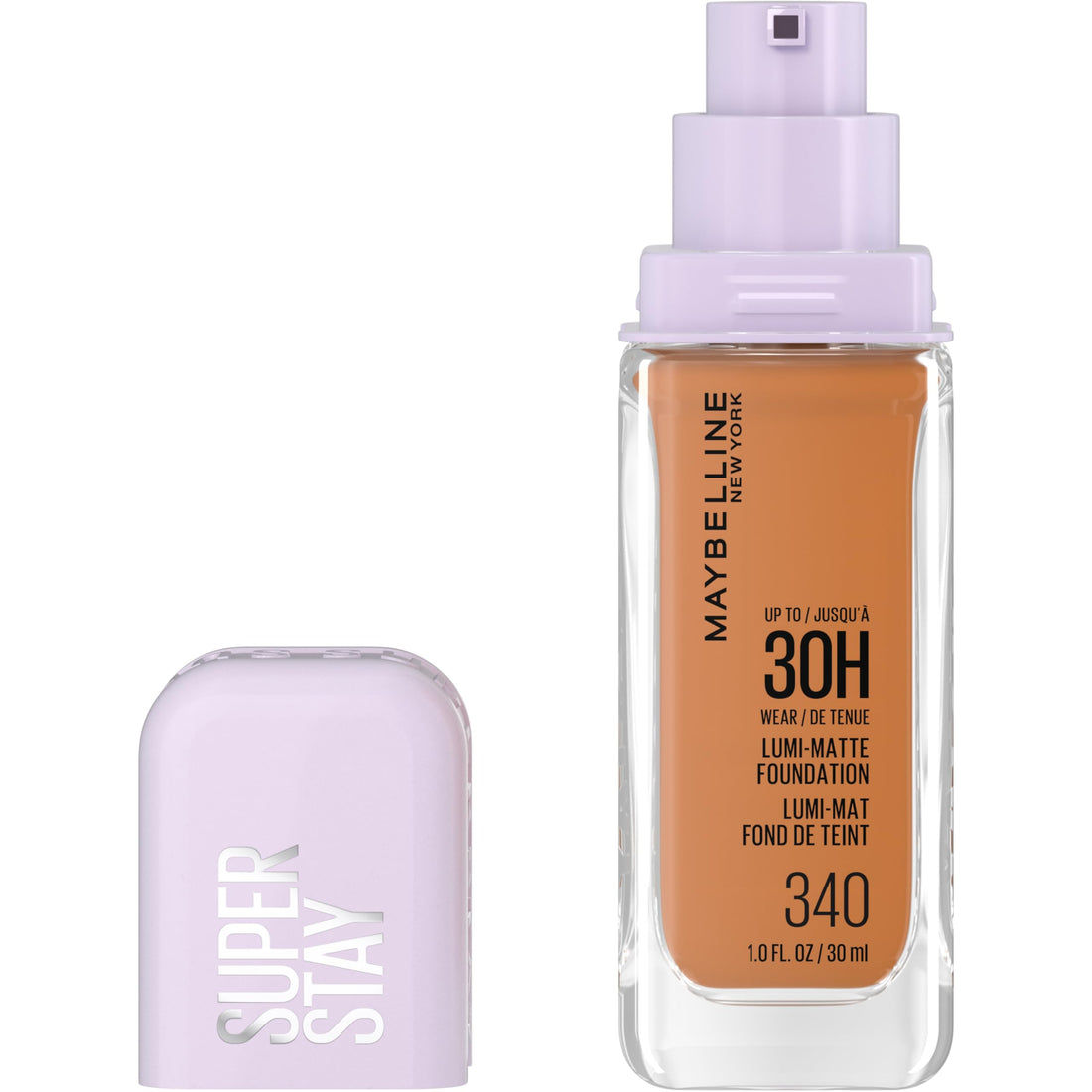 Maybelline Super Stay Lumi-Matte Foundation, Lightweight and Buildable Full Coverage Foundation Makeup For Up To 30HR Wear, 125, 1 Count
