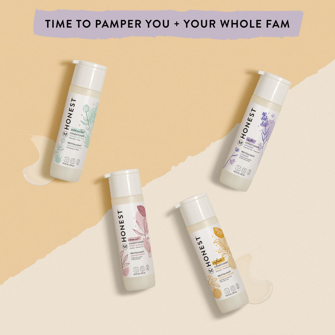 The Honest Company Baby Shampoo, Body Wash & Conditioner Duo, 2-in-1 Cleansing, Silicone-Free, Naturally Derived, Lavender Calm Scent, 20 fl oz Halalzen
