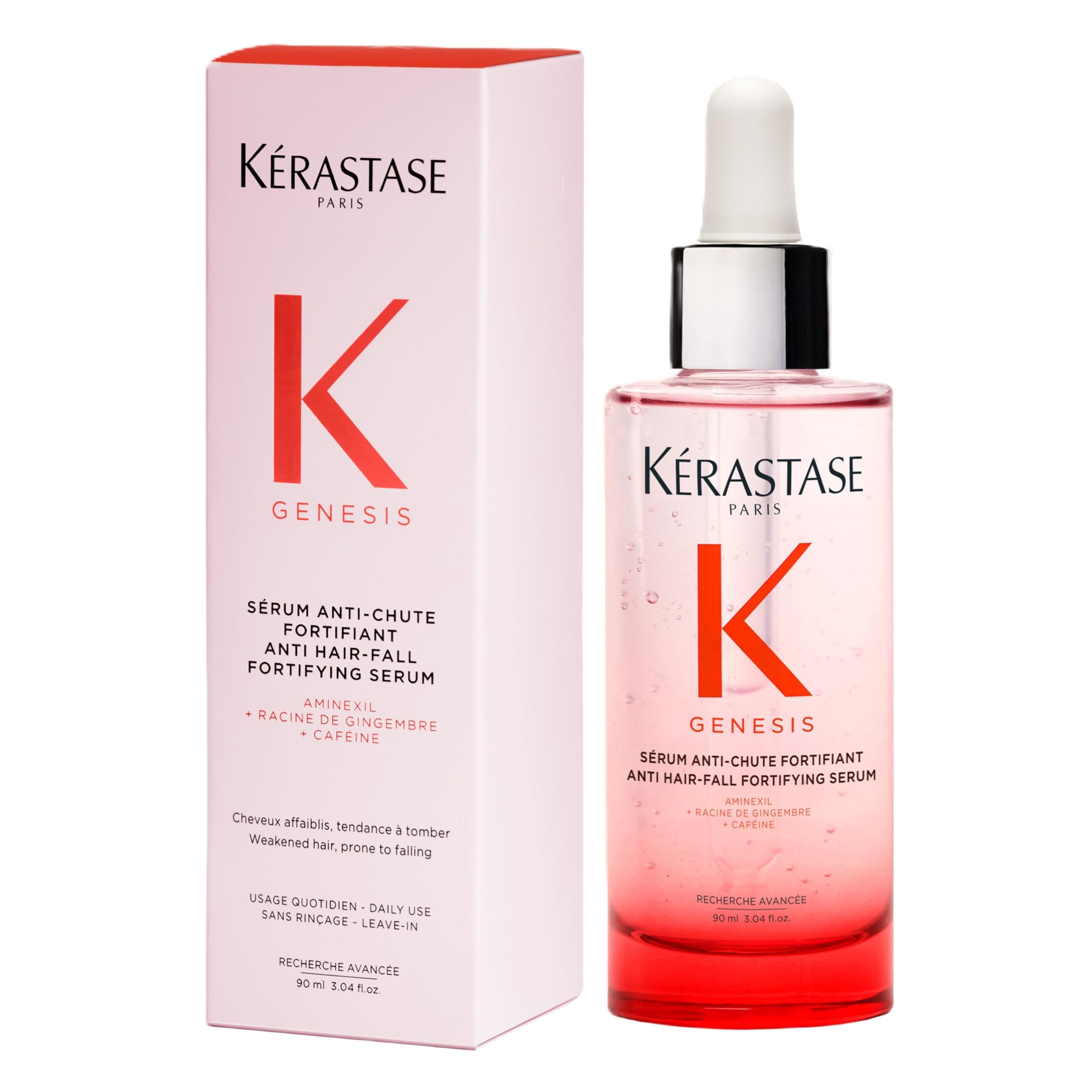 Kérastase Genesis Hair Serum, For Weakened Hair Prone to Hair Loss, With Ginger Root & Edelweiss Flower