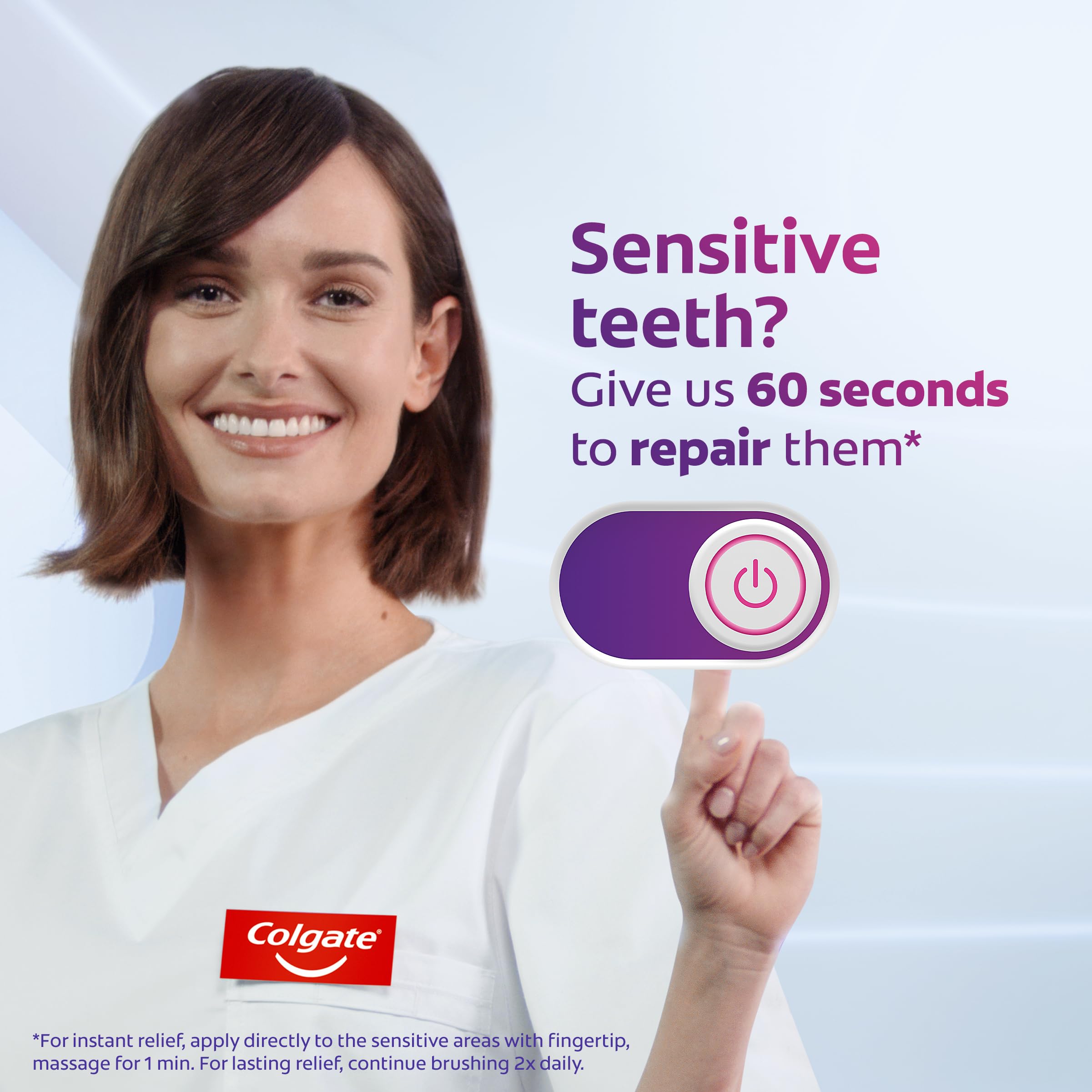 Colgate Sensitive Repair & Prevent + Gentle Whitening Toothpaste 75ml, Toothpaste for Sensitive Teeth, Acts in 1 Minute, Seals and Repairs Sensitive Areas of Teeth, Prevents Pain Coming Back
