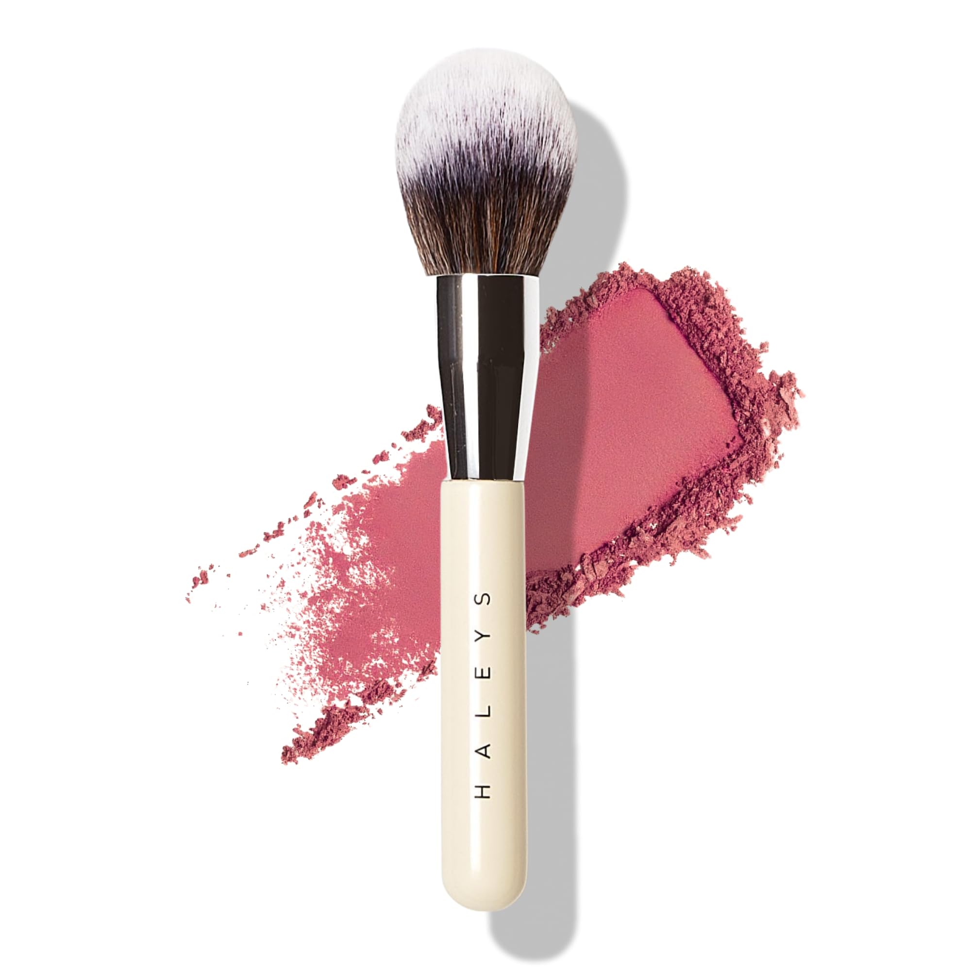 Haleys Beauty Kabuki Foundation Brush For Applying Powder, Foundation, Bronzer, Blush, and Mineral Make up, Soft Bristles, Seamless Blending, Makeup Brushes Essential, Vegan & Cruelty Free
