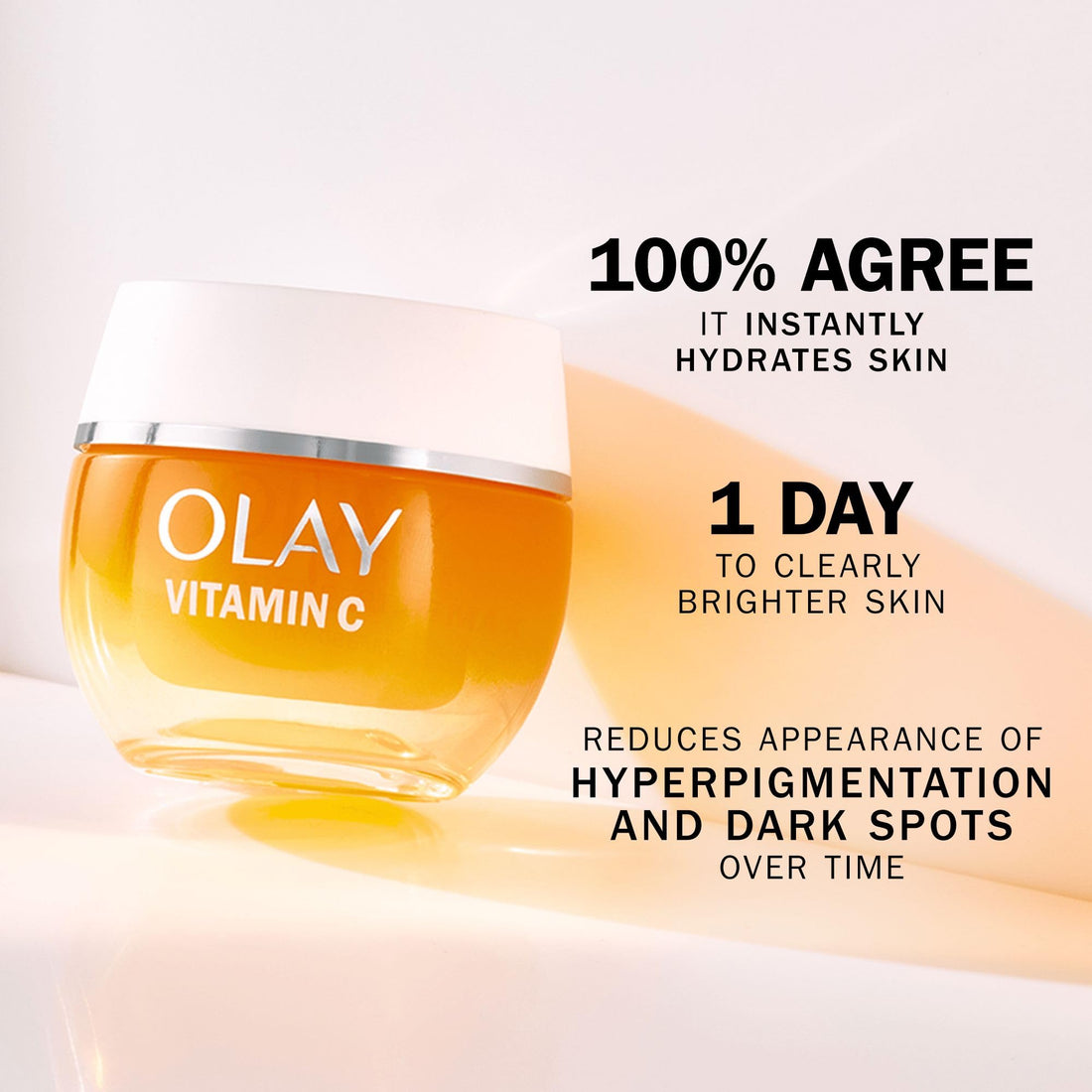 Olay Vitamin C Serum for Face, Skincare with AHA and Niacinamide at 99 Percent Purity, Brightening Skin Care with 3 Actions: Anti Dark Spot Action, Evens, Hydrates, Non Greasy, Non Sticky, 40ml