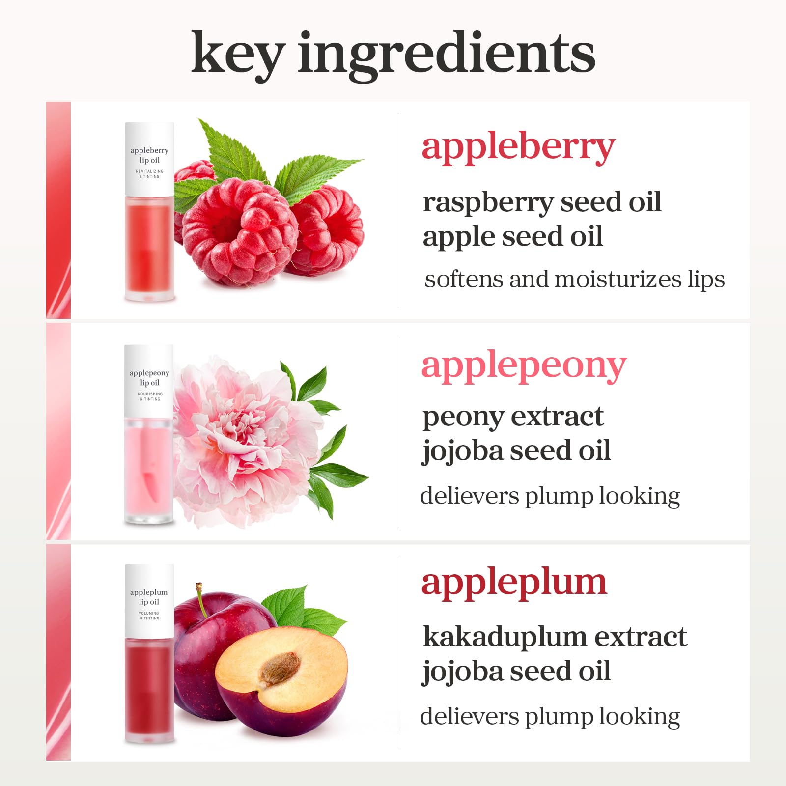 NOONI Korean Lip Oil - Applepeony | Long-Lasting, Moisturizing, Plumping, Revitalizing for Dry Lips, Waterproof, No Peel Off, Hydrating Lip Stain, Stocking Stuffers, Cute Stuff, 0.12 FL Oz Halalzen