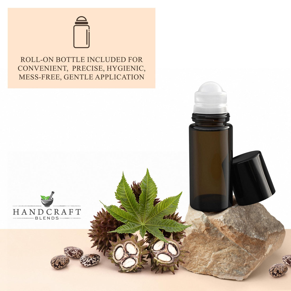 Handcraft Blends Huile de Ricin et Huile de Romarin 236 ml | 100% Pure et Naturelle | Huile Support de Qualité Supérieure | Cheveux, Cils et Sourcils | Cheveux et Corps