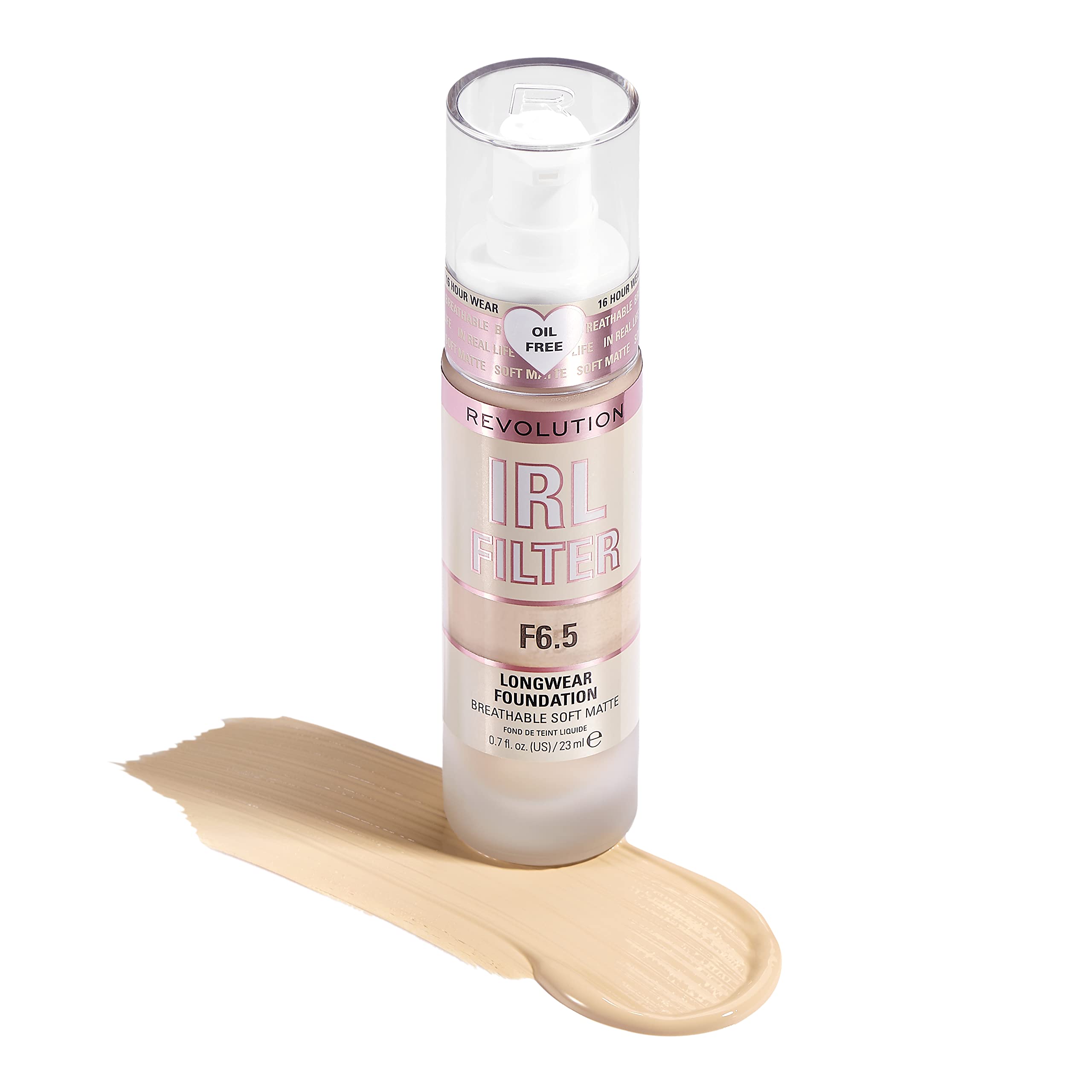 Makeup Revolution IRL Filter, Longwear Foundation, Medium to Full Coverage, Matte Finish, 16 Hour Wear, F5, Fair To Light Skin Tones, 23ml Halalzen