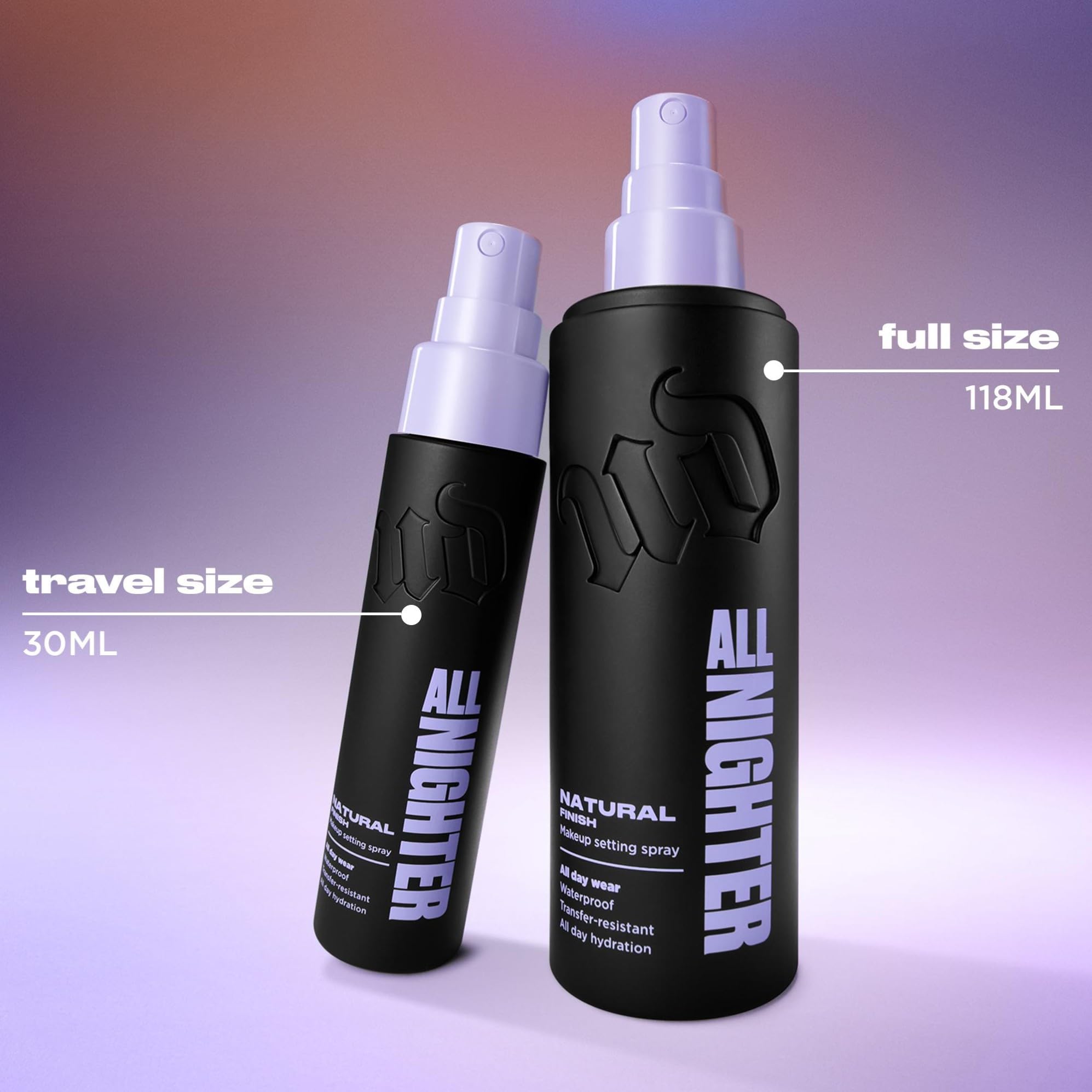 Urban Decay All Nighter Waterproof Makeup Setting Spray Natural Finish, Up to 24hr Wear, +22% Finer Mist, Hydrating, Sweat & Transfer Resistant Halalzen