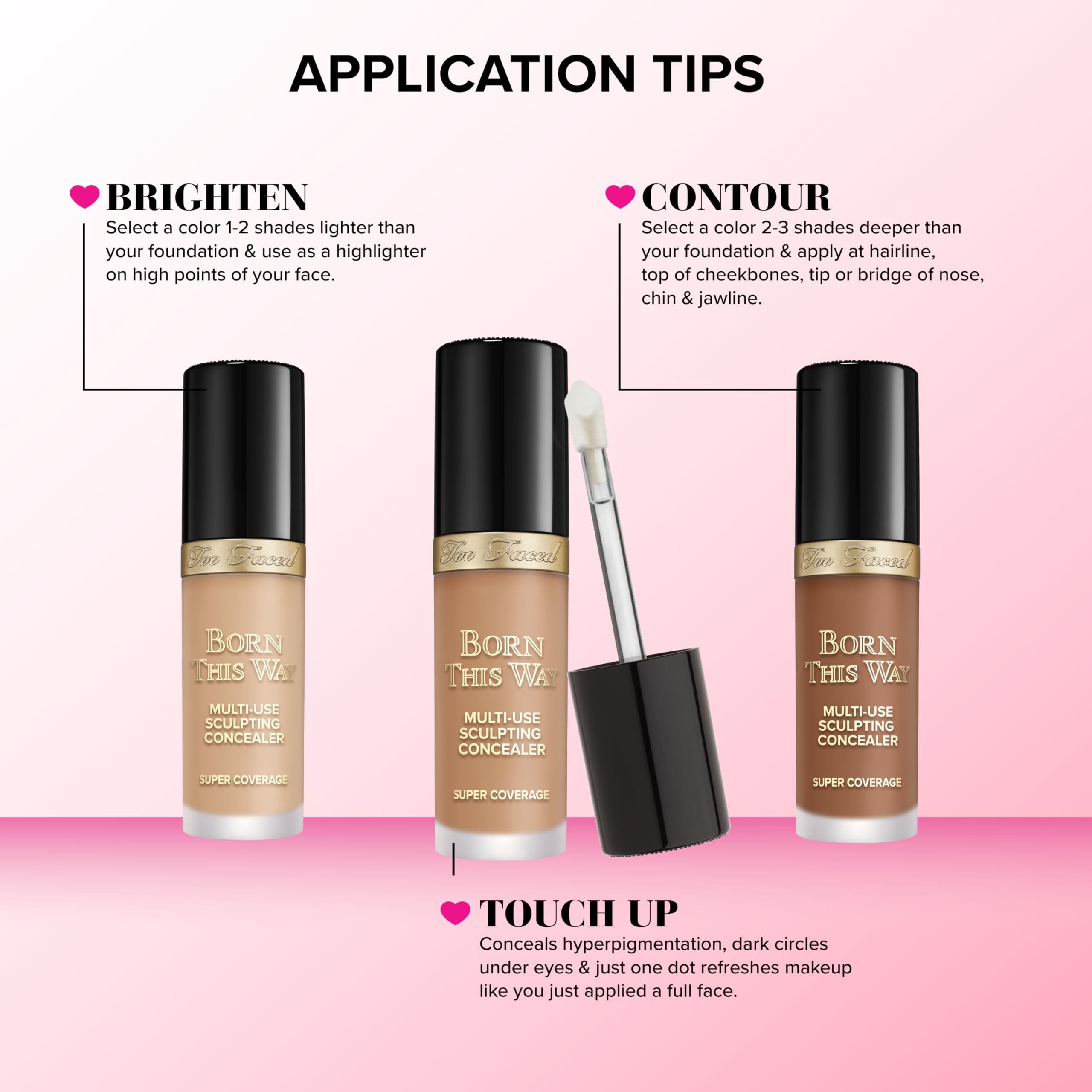 Too Faced Born This Way Super Coverage Multi-Use Concealer | Full Coverage, Oil Free, Long Lasting + Hydrating,13.5ml Halalzen