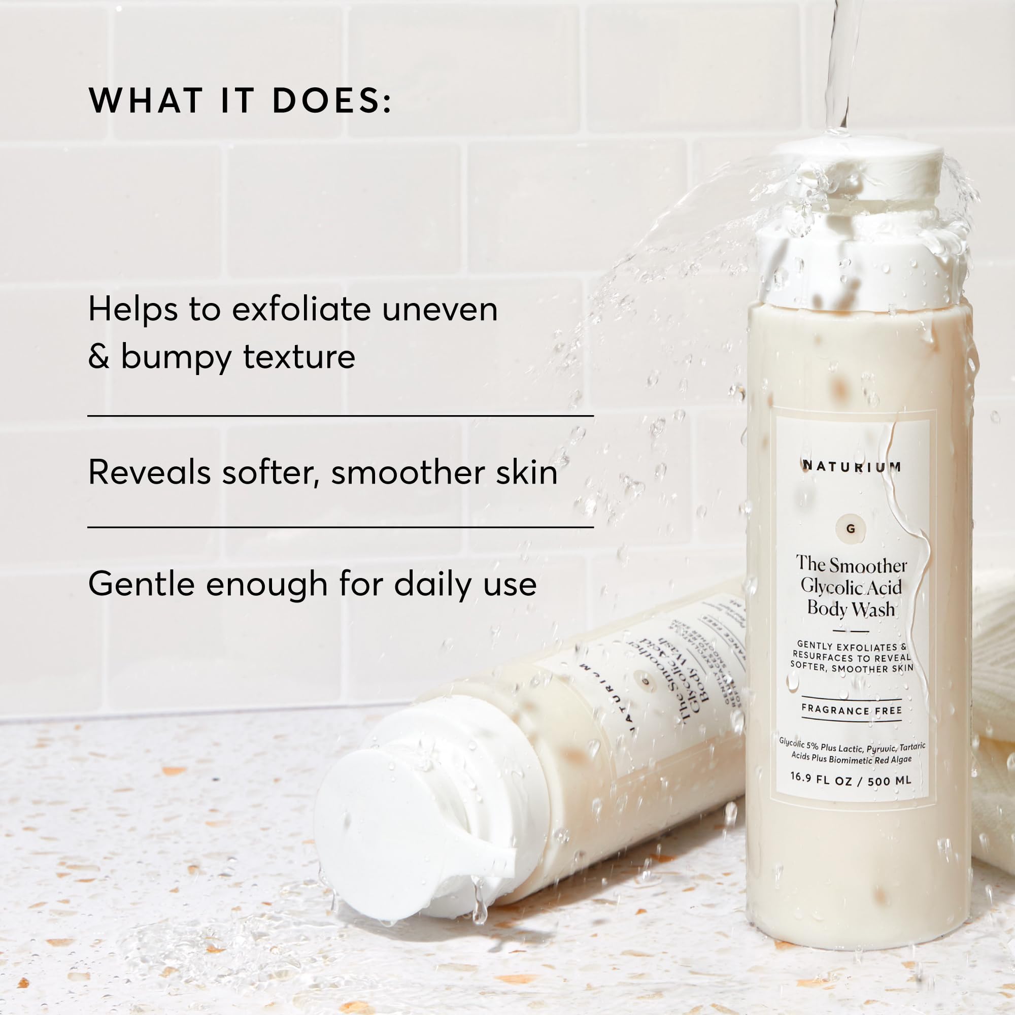 Naturium The Glow Getter Multi-Oil Hydrating Body Wash, Gentle Cleanser, 16.9 oz