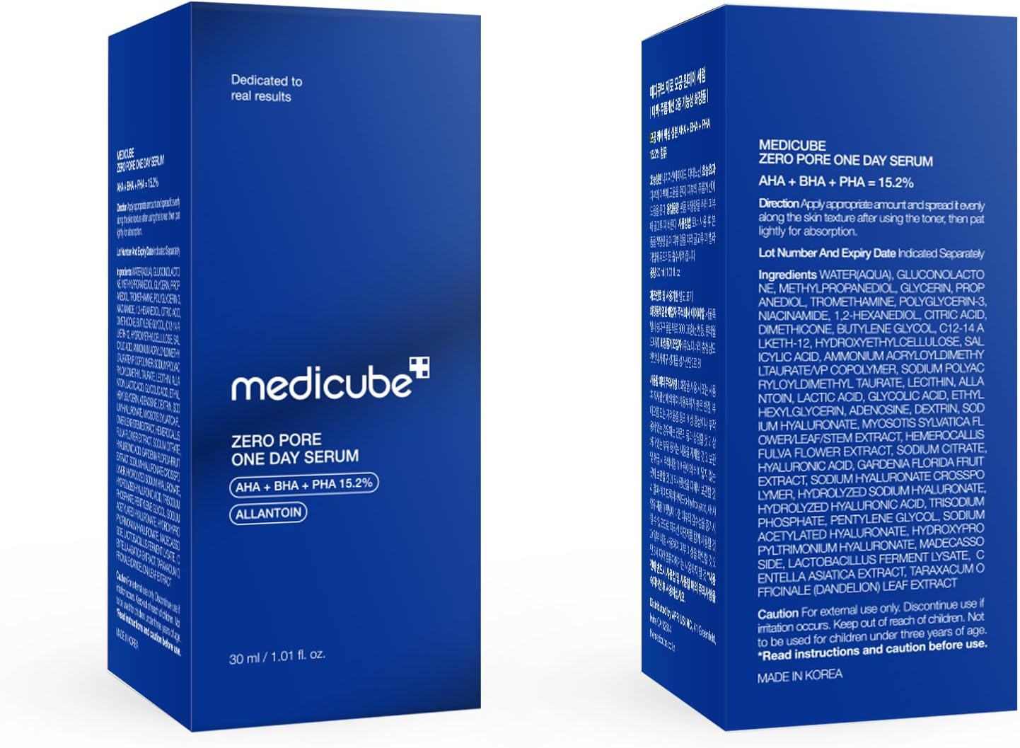 medicube Medicube Zero Pore One-day Serum 1.01 fl.oz - Overnight Resurfacing Serum with Pore Tightening Complex - 15.2% AHA+BHA+PHA & 2% Niacinamide - 10.8% reduction in pore appearance after one Halalzen