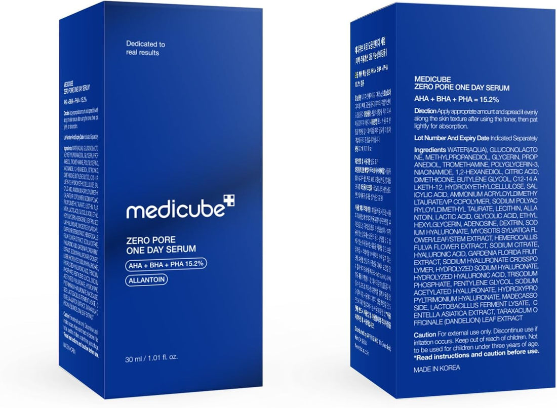 medicube Medicube Zero Pore One-day Serum 1.01 fl.oz - Overnight Resurfacing Serum with Pore Tightening Complex - 15.2% AHA+BHA+PHA & 2% Niacinamide - 10.8% reduction in pore appearance after one Halalzen