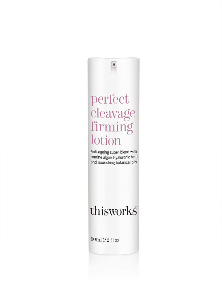 This Works Perfect Cleavage & Neck Serum, 150 ml - Anti Aging Moisturiser for Neck and Décolletage with Marine Algae and Hyaluronic Acid - Youth-Boosting Neck Cream with Nourishing Botanical Oils | Anti Aging Moisturiser for Neck and Décolletage with Mari