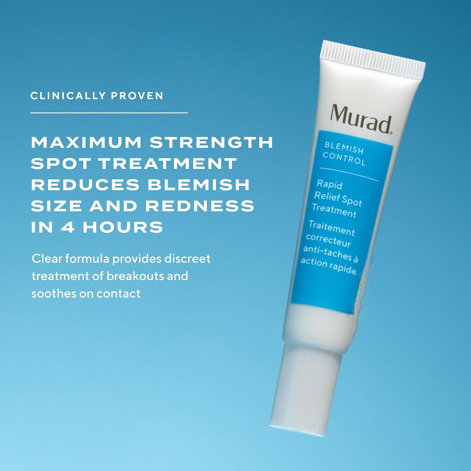 Murad Rapid Relief Spot Treatment - Blemish Control Max Strength 2% Salicylic Acid Gel - Fast Blemish Relief - Instant Blemish Spot Treatment - 15ml Clear Gel for Face Halalzen