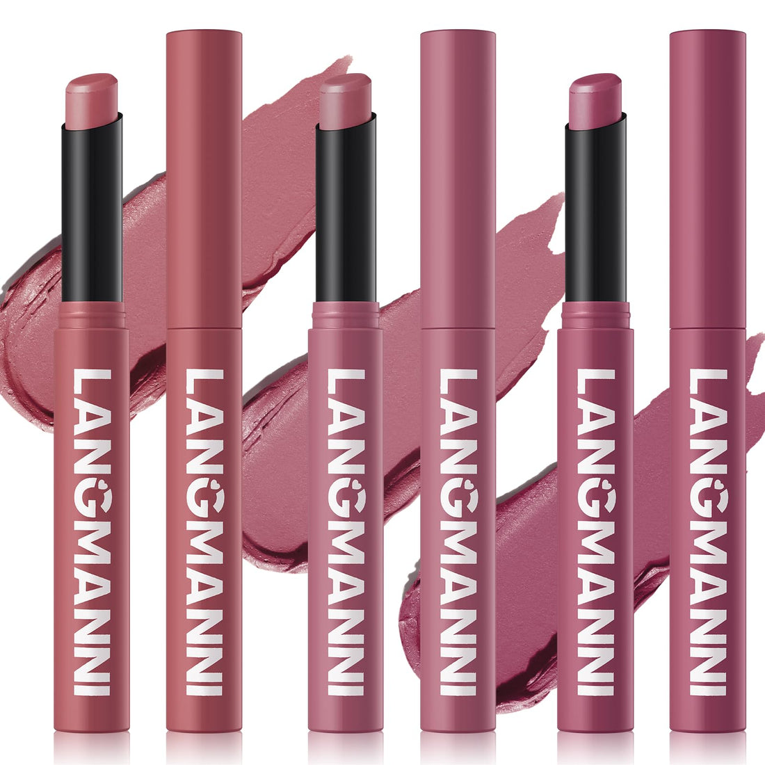 12Pcs Velvet Matte Lipstick Nude Matte Soft Dark Color Stick High Pigmented Long-Lasting Waterproof Lip Stick Lip Balm Beauty Cosmetics Gift for Women(01#-12#)