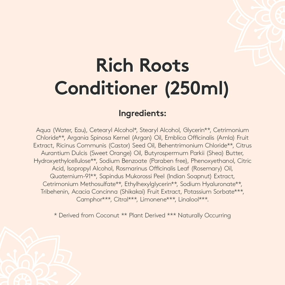 Delhicious Amla Hair Oil & Rosemary Oil Conditioner for Hair Growth - Rich Roots Vegan Conditioner for Thinning Hair, Damaged Hair, Dry Scalp - Shea Butter & Argan Oil - Ayurveda, Sulphate Free, 250ml