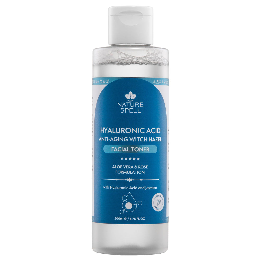 Nature Spell Rose Water Facial Toner, Hydrates & Restores Skin pH Balance, Suitable for All Skin Types, Vegan, 200ml