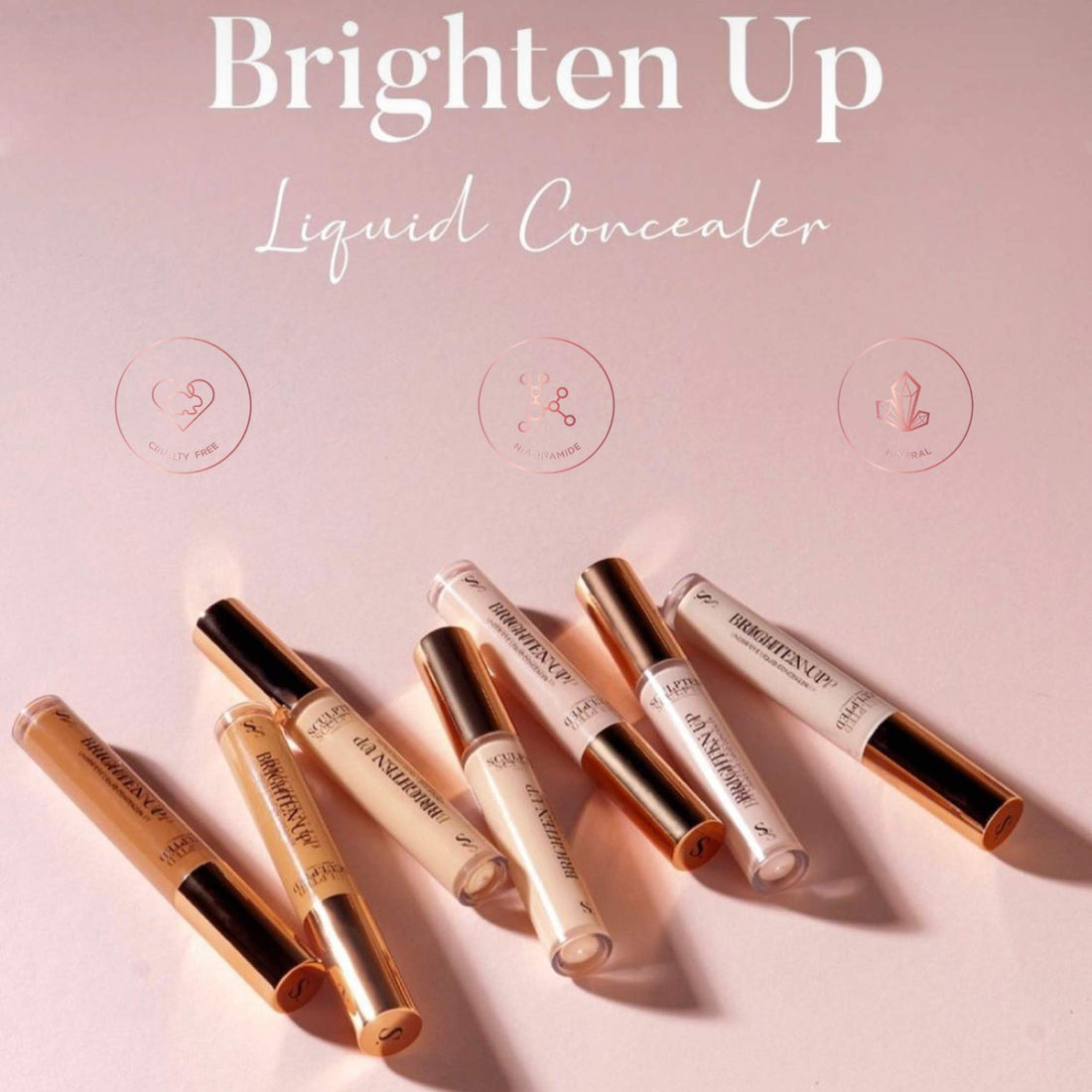Brighten Up Under Eye Concealer from Sculpted by Aimee (Ivory) - 5ml Light Coverage Mineral Liquid Makeup Concealer for Hydrating Delicate Skin & Dark Circles with Niacinamide and Hyaluronic Acid Halalzen