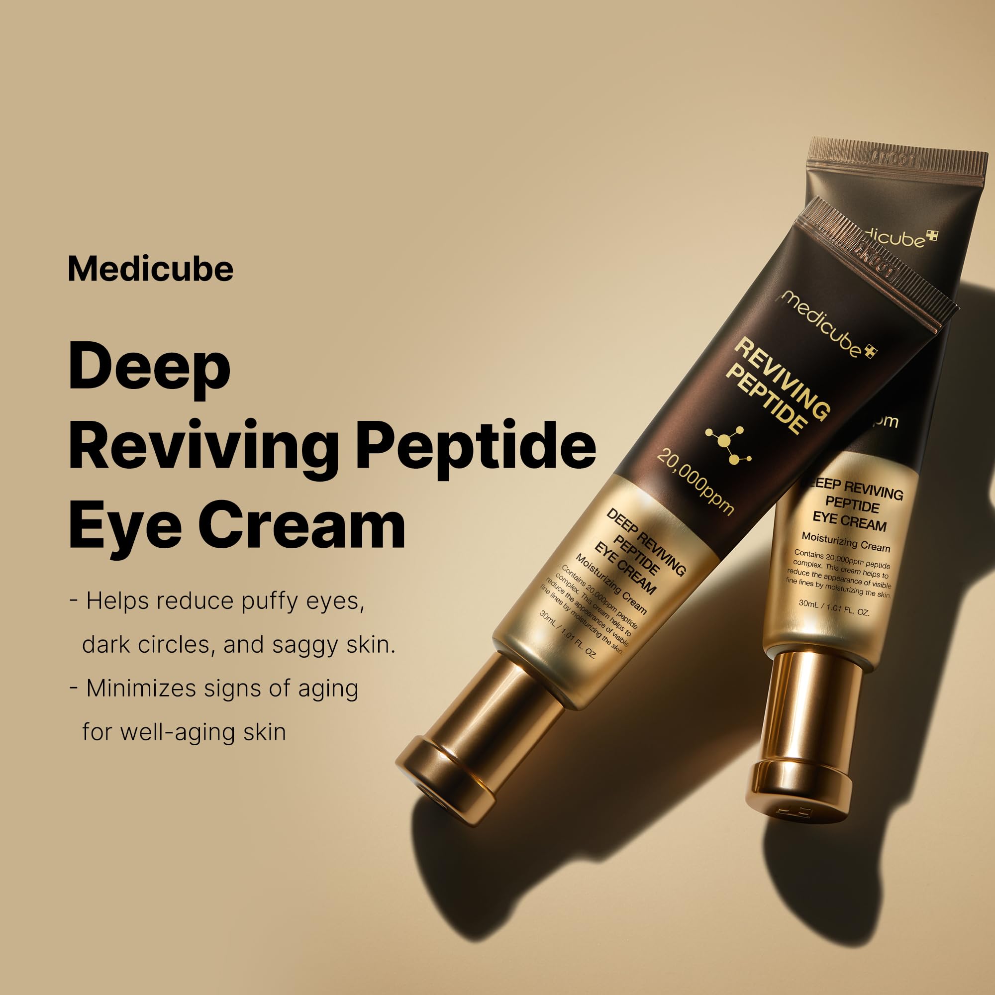 medicube Eye Serum with Salmon DNA PDRN & Pink Peptides | 99% Purity Retinol for Fine Lines | PDRN & Niacinamide for Uneven Skin Tone | Korean Skincare, 1.01 fl.oz Halalzen