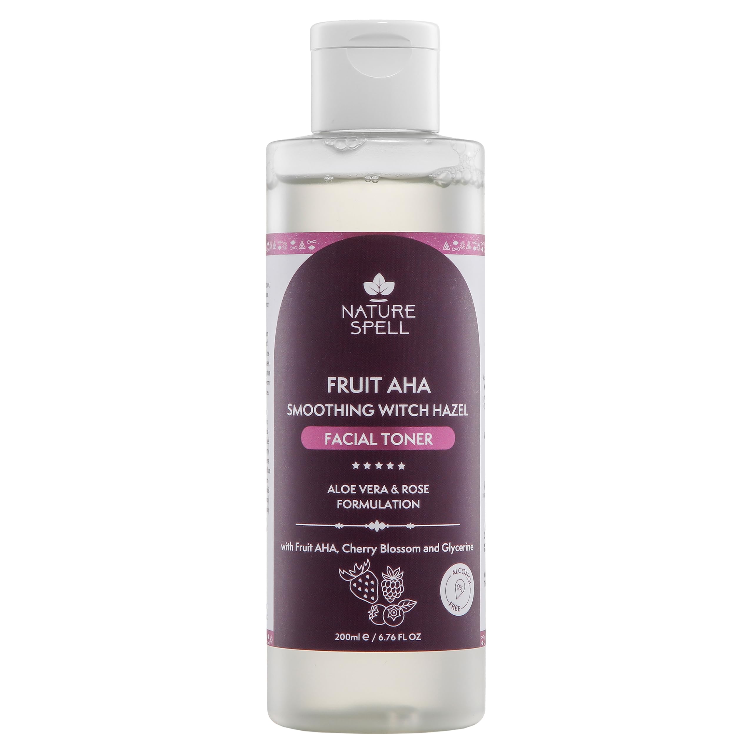 Nature Spell Rose Water Facial Toner, Hydrates & Restores Skin pH Balance, Suitable for All Skin Types, Vegan, 200ml
