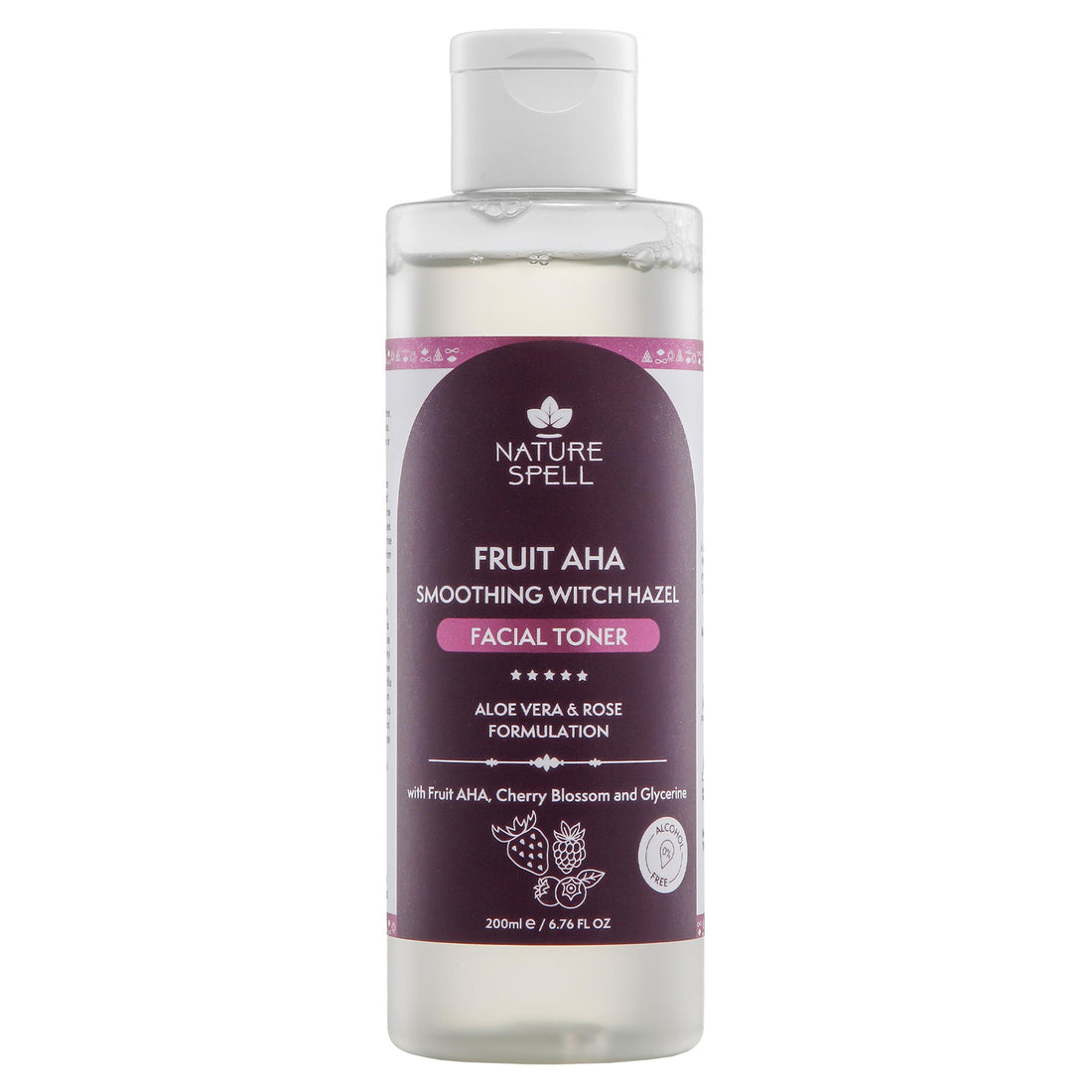 Nature Spell Rose Water Facial Toner, Hydrates & Restores Skin pH Balance, Suitable for All Skin Types, Vegan, 200ml